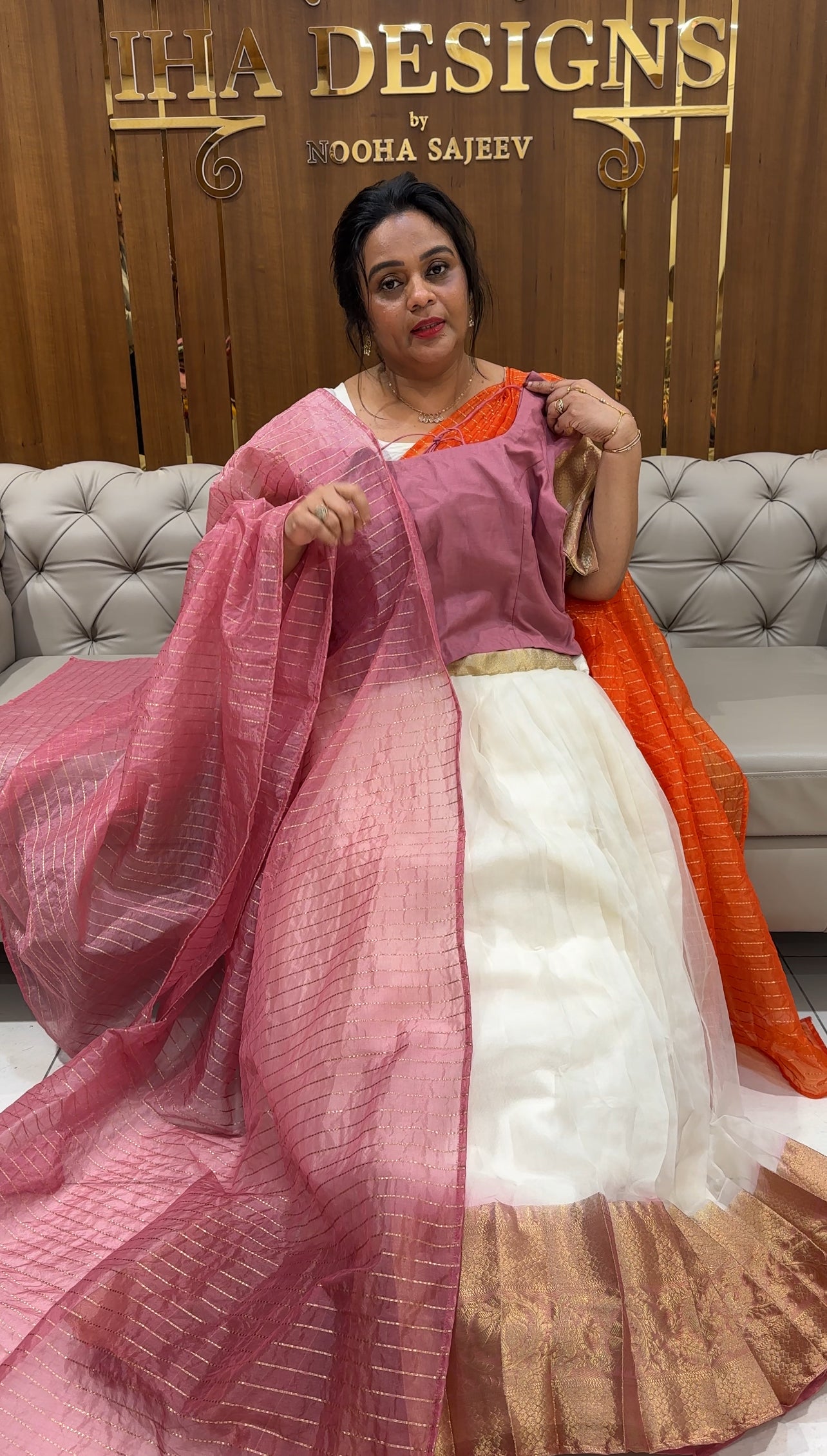 IHA'S IN-HOUSE SEMI STITCHED DHAVANI SETS - IHA 24980