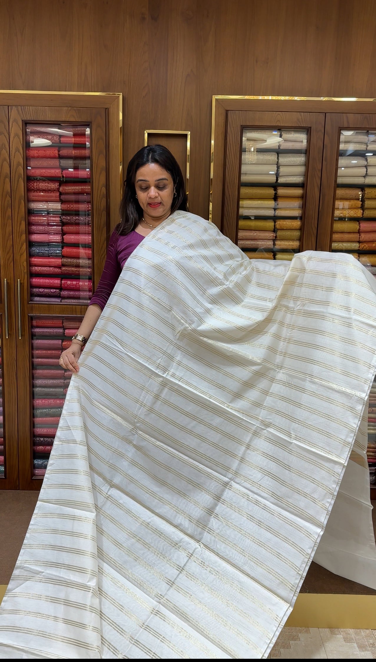 KERALA CRAEM SAREES - IHA 21636