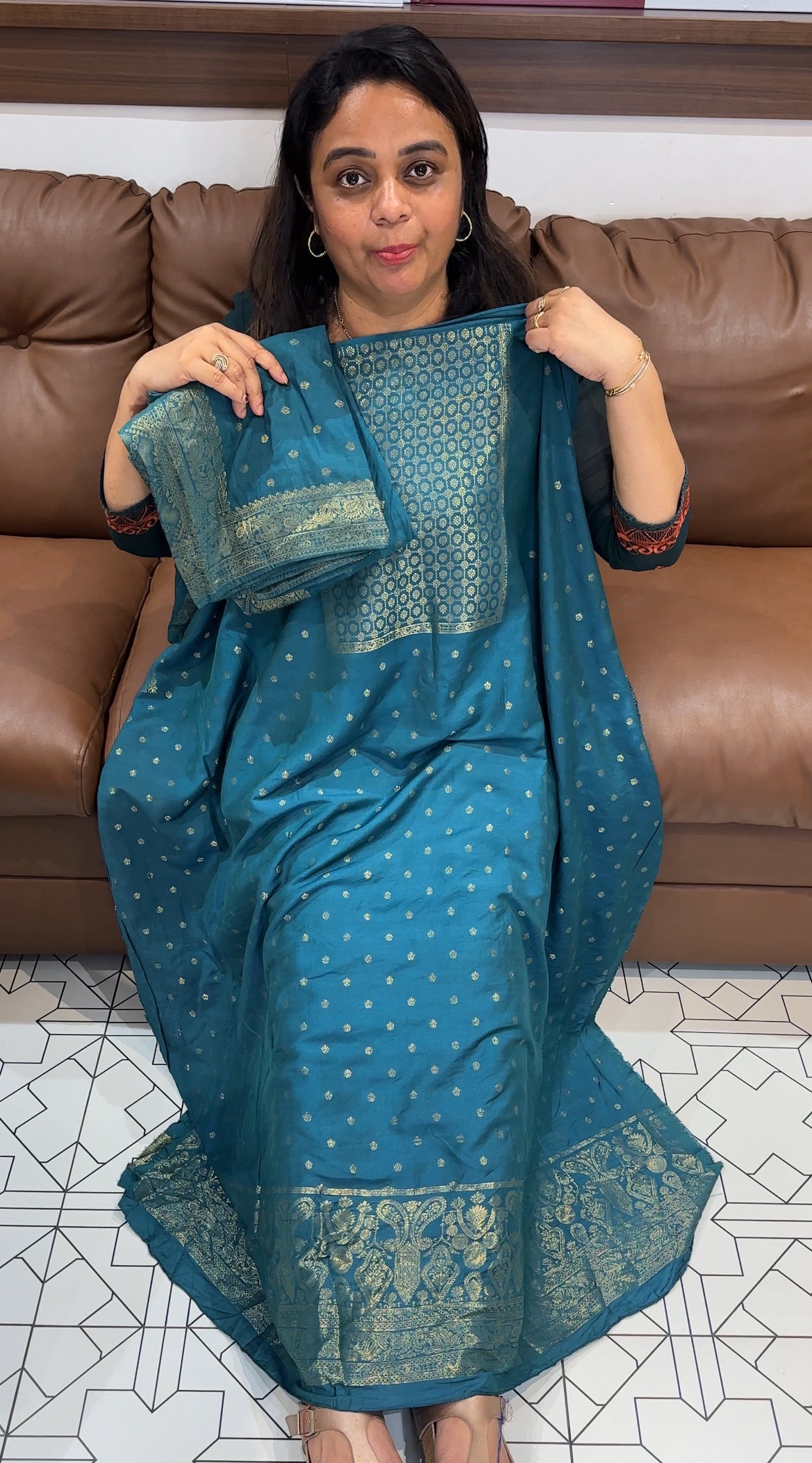BANARASI UNSTITCHED SALWAR SUITS - IHA 26234