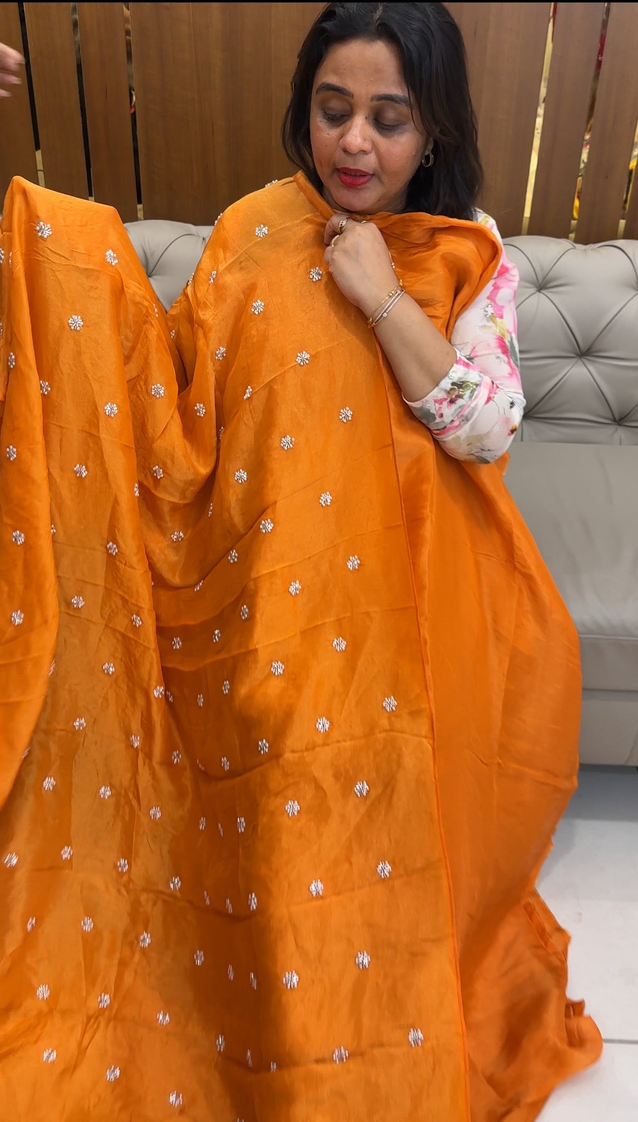 TISSUE UNSTITCHED SALWAR SUITS - 26116