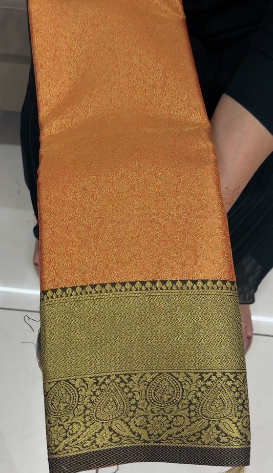 SEMI BROCADE SAREES - IHA 27423