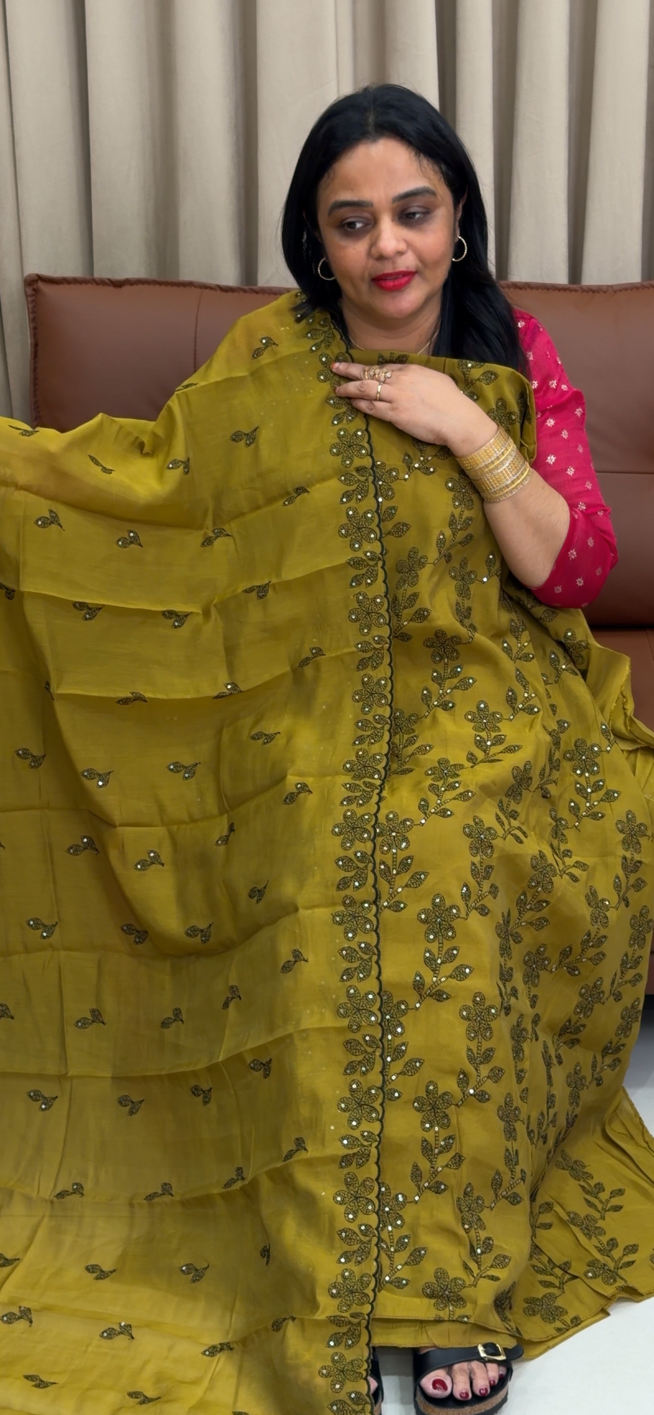 MUL CHANDERI UNSTITCHED SALAR SUITS - IHA 34037