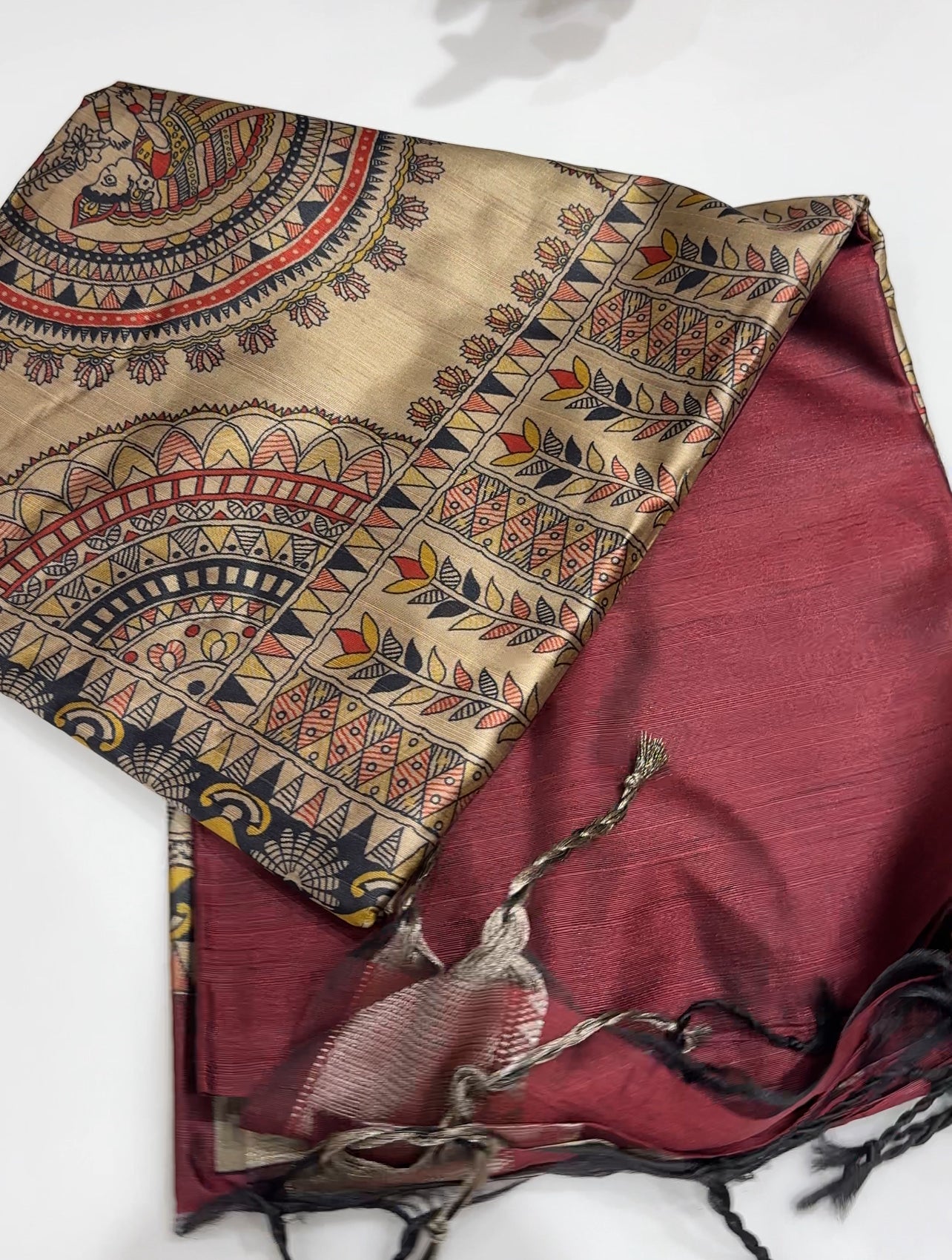 SEMI TUSSUR SAREES - IHA 27356