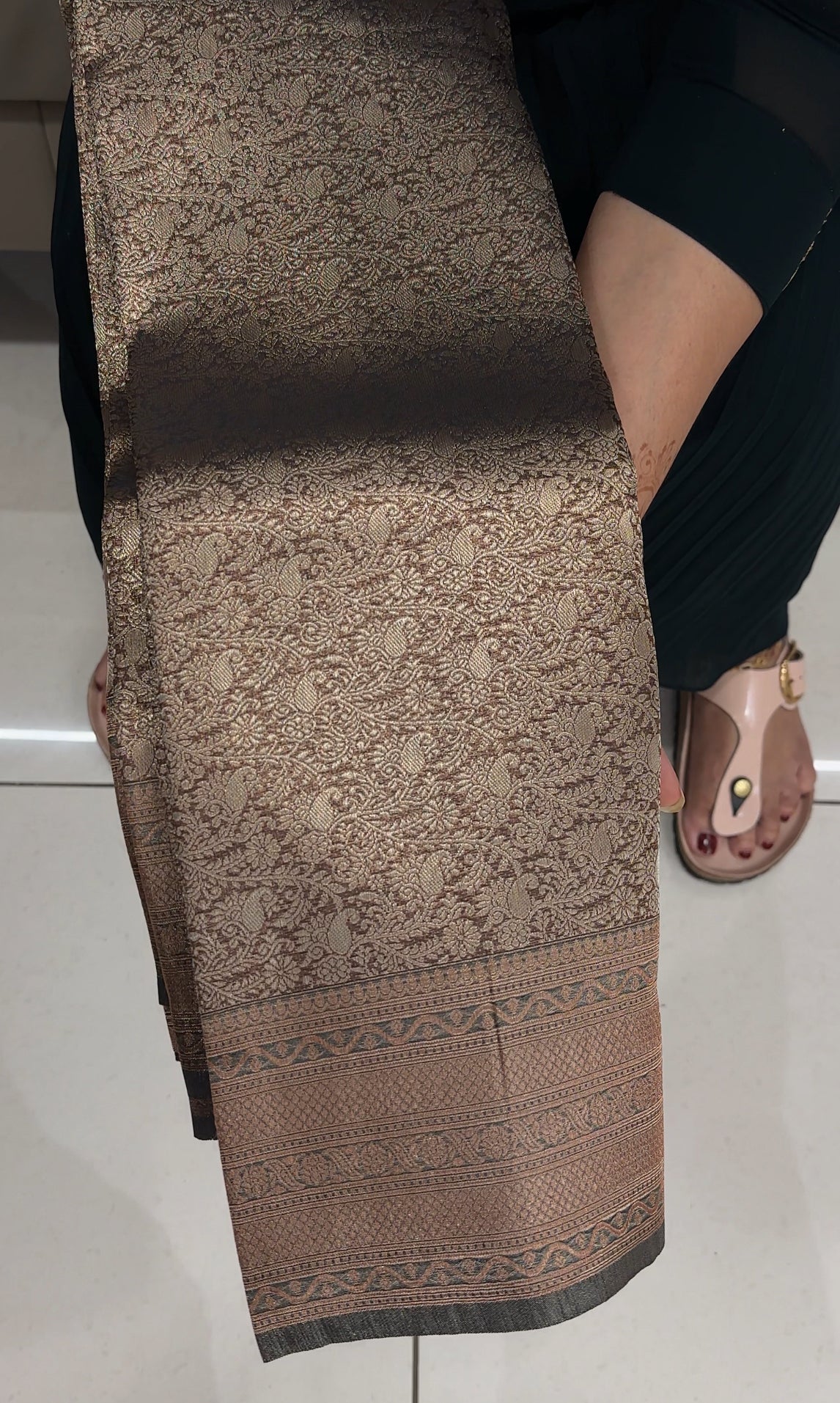 SEMI BROCADE SAREES - IHA 27440