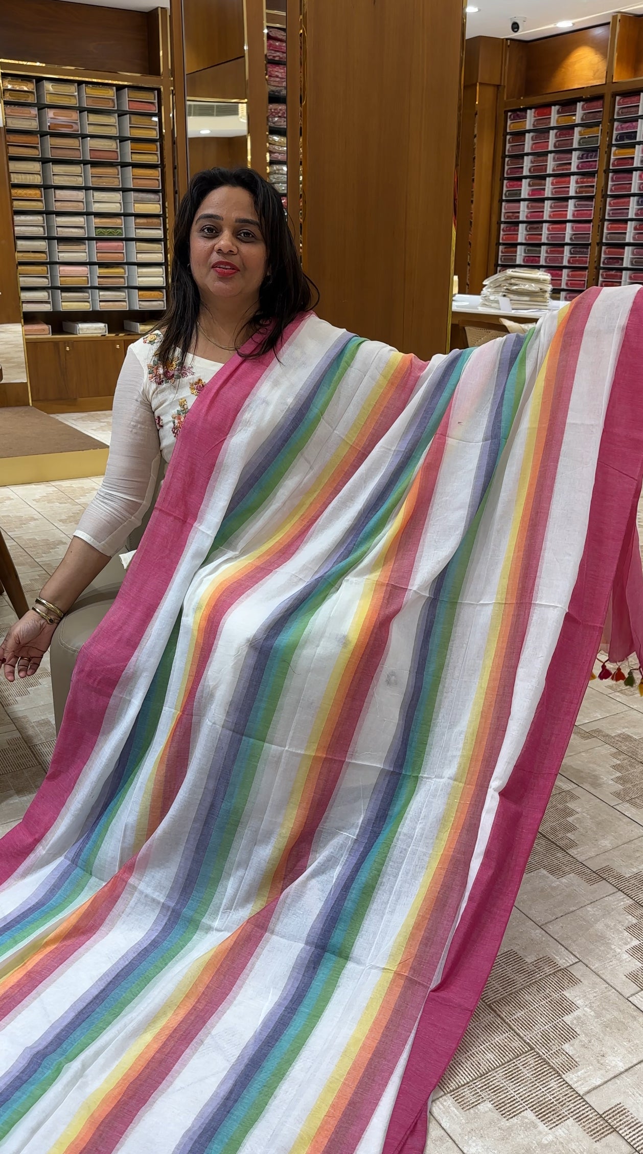 MUL COTTON SAREES - IHA 25674
