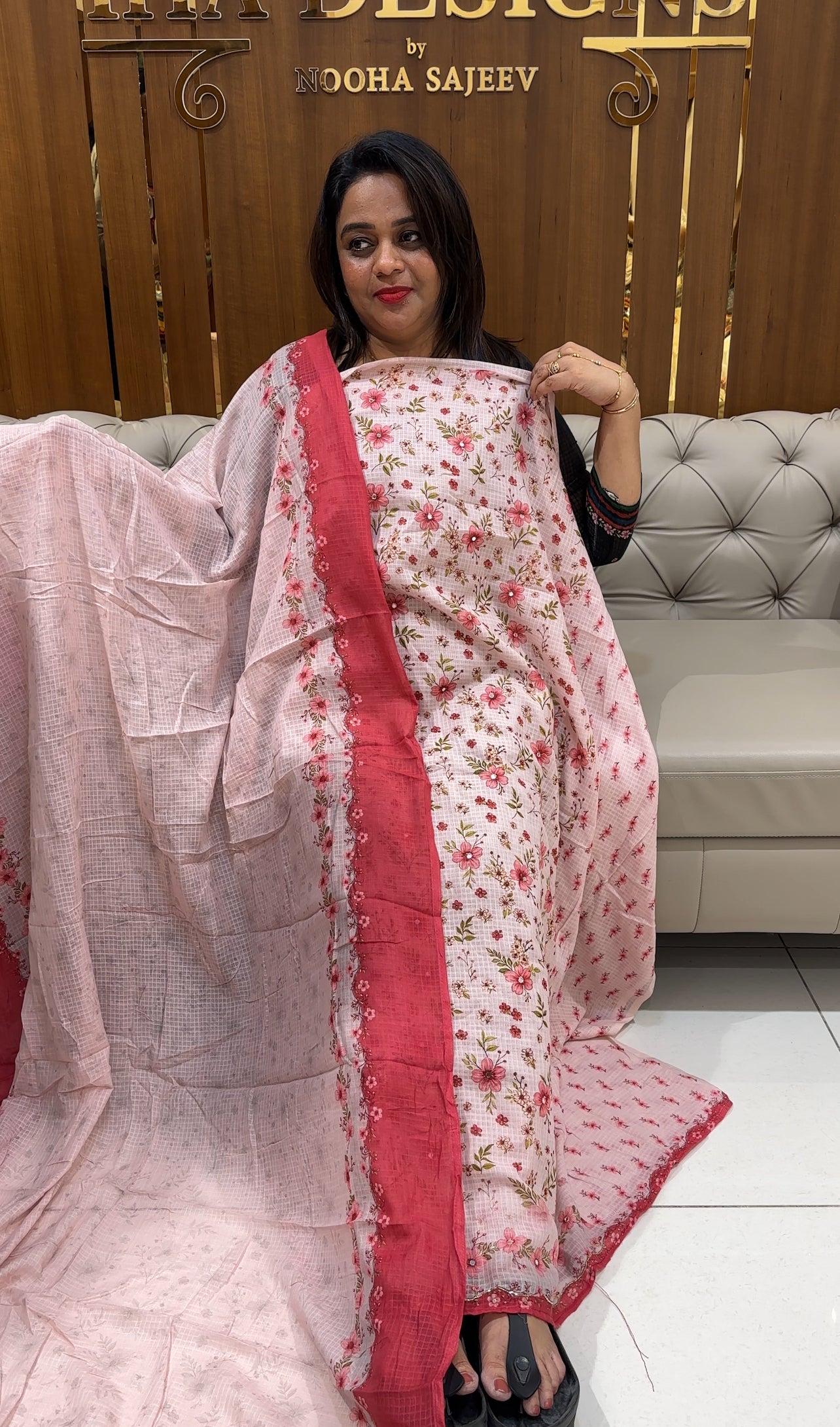 PRINTED COTTON UNSTITCHED SALWAR SUITS - IHA 25004