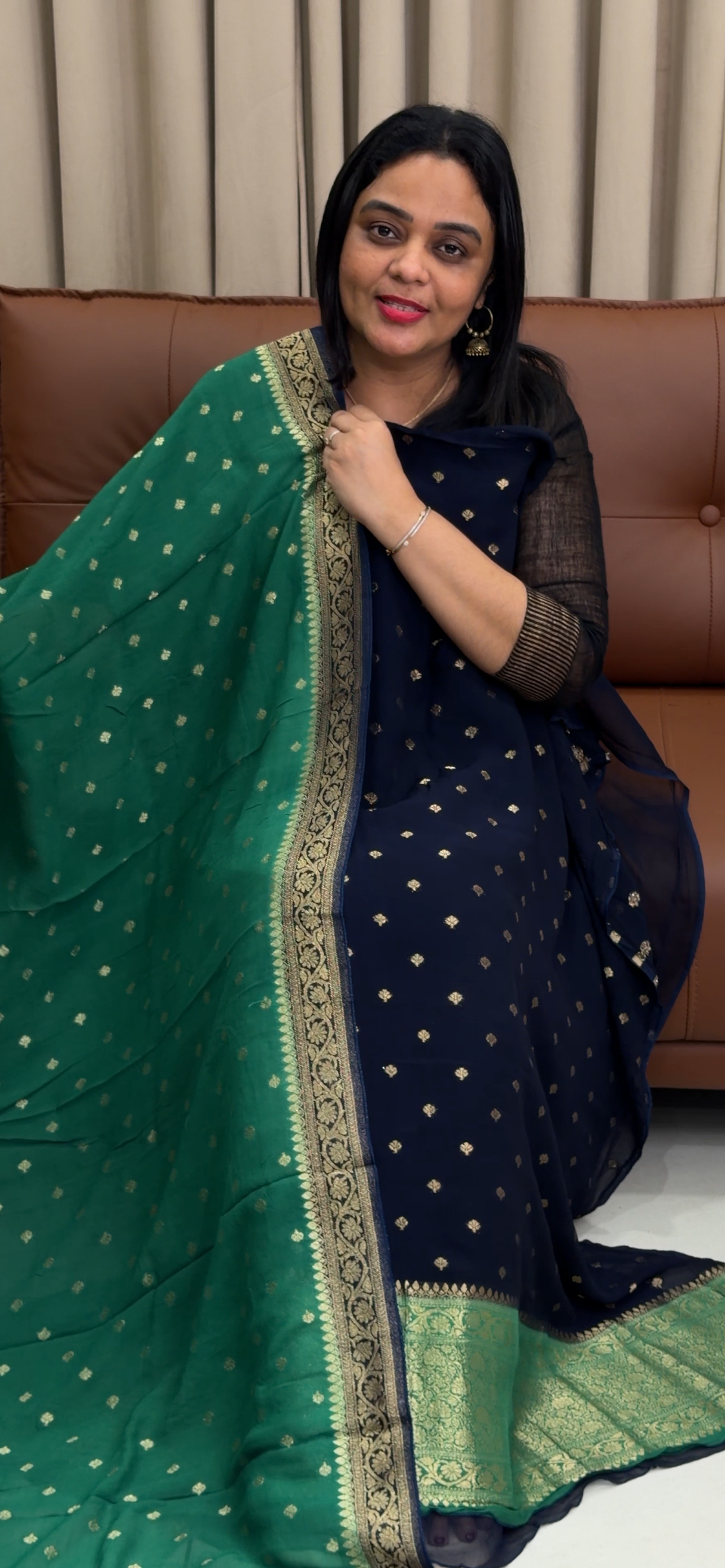 VISCOSE GEORGETTE UNSTITCHED SALWAR SUITS - IHA 34020