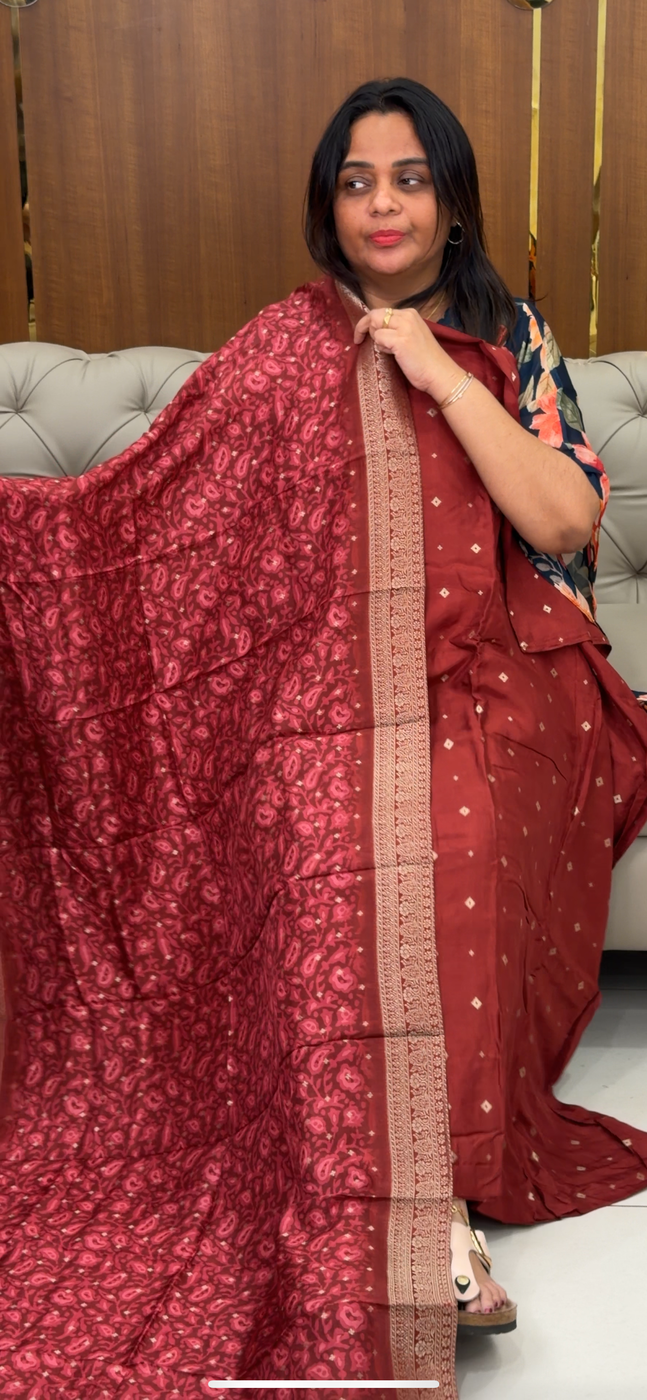 PRINTED BANARASI UNSTITCHED SALWAR SUITS - IHA 28979