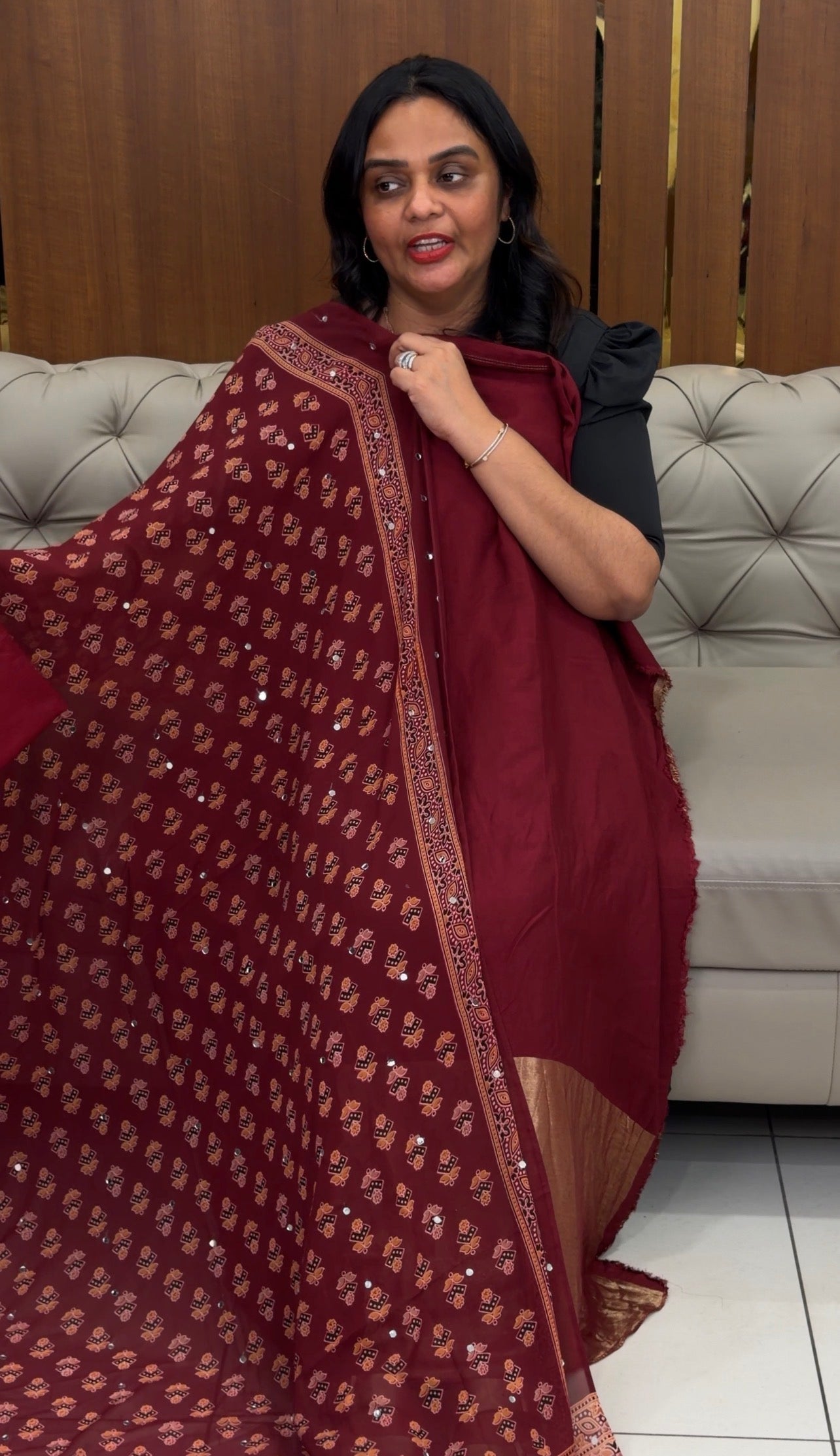 MUL CHANDERI UNSTITCHED SALWAR SUITS - IHA 31048