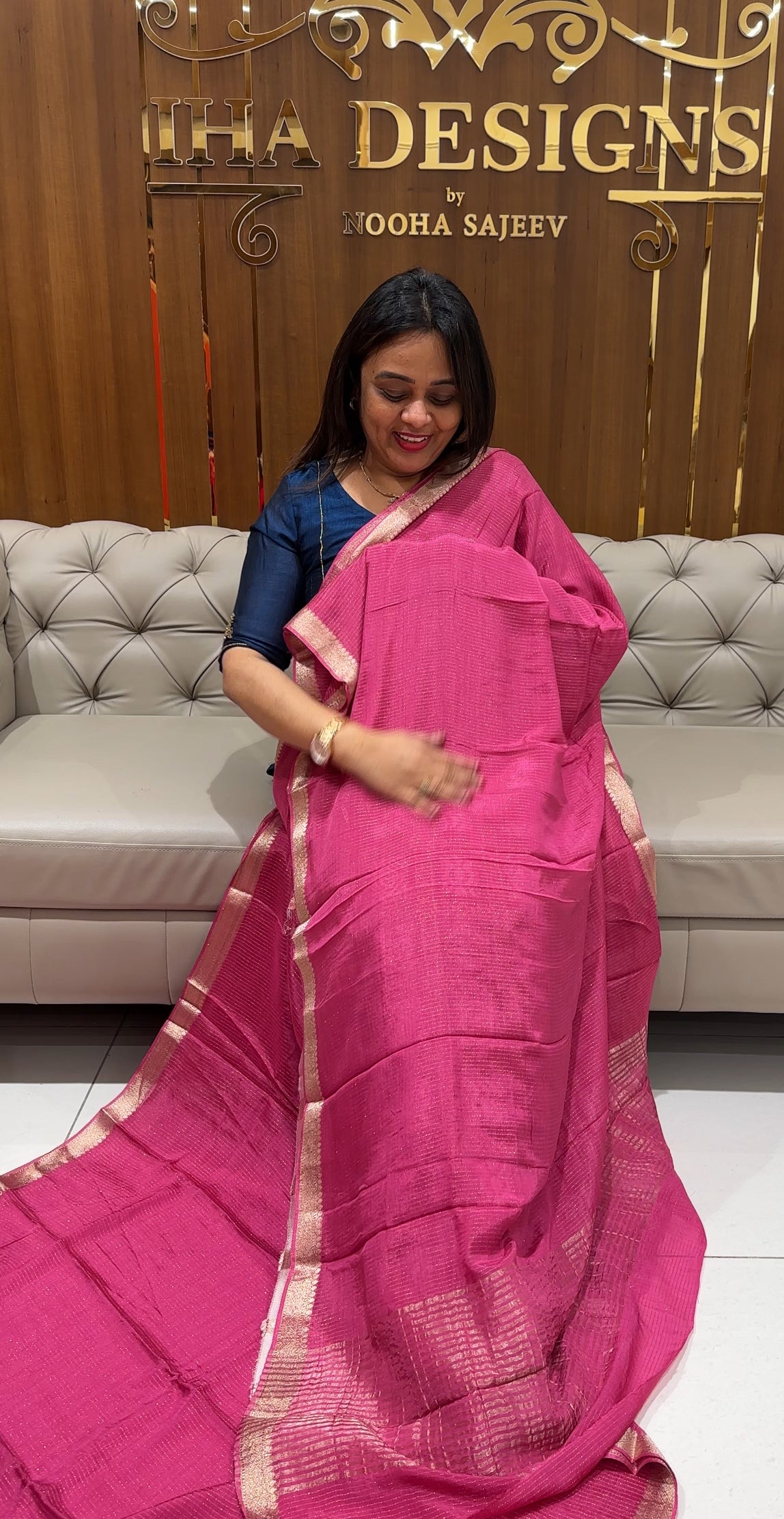 PLATINUM CHIFFON SAREES - IHA 24421
