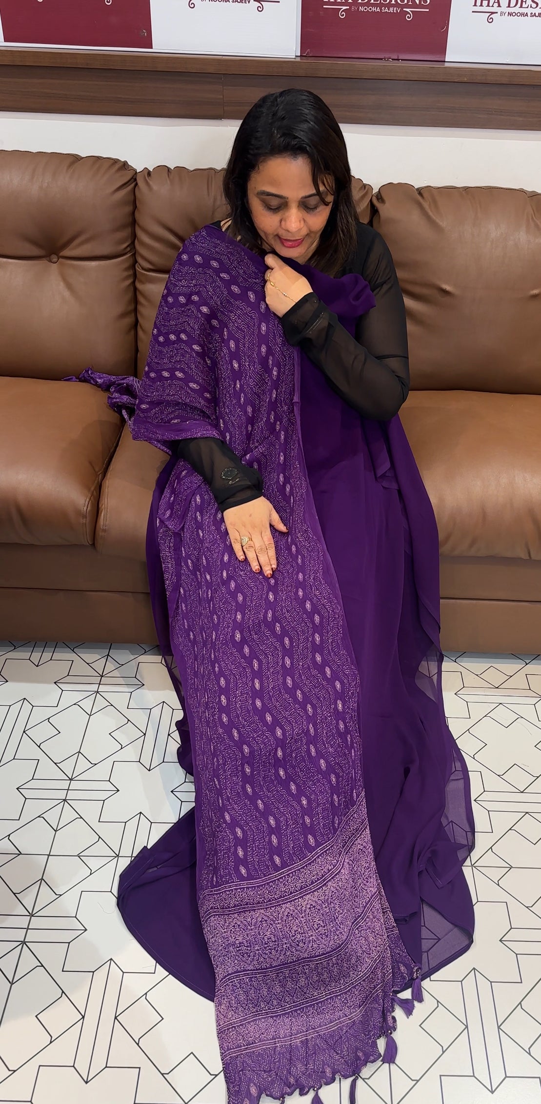 FAUX GEORGETTE UNSTITCHED SALSWAR SUITS - IHA 24697