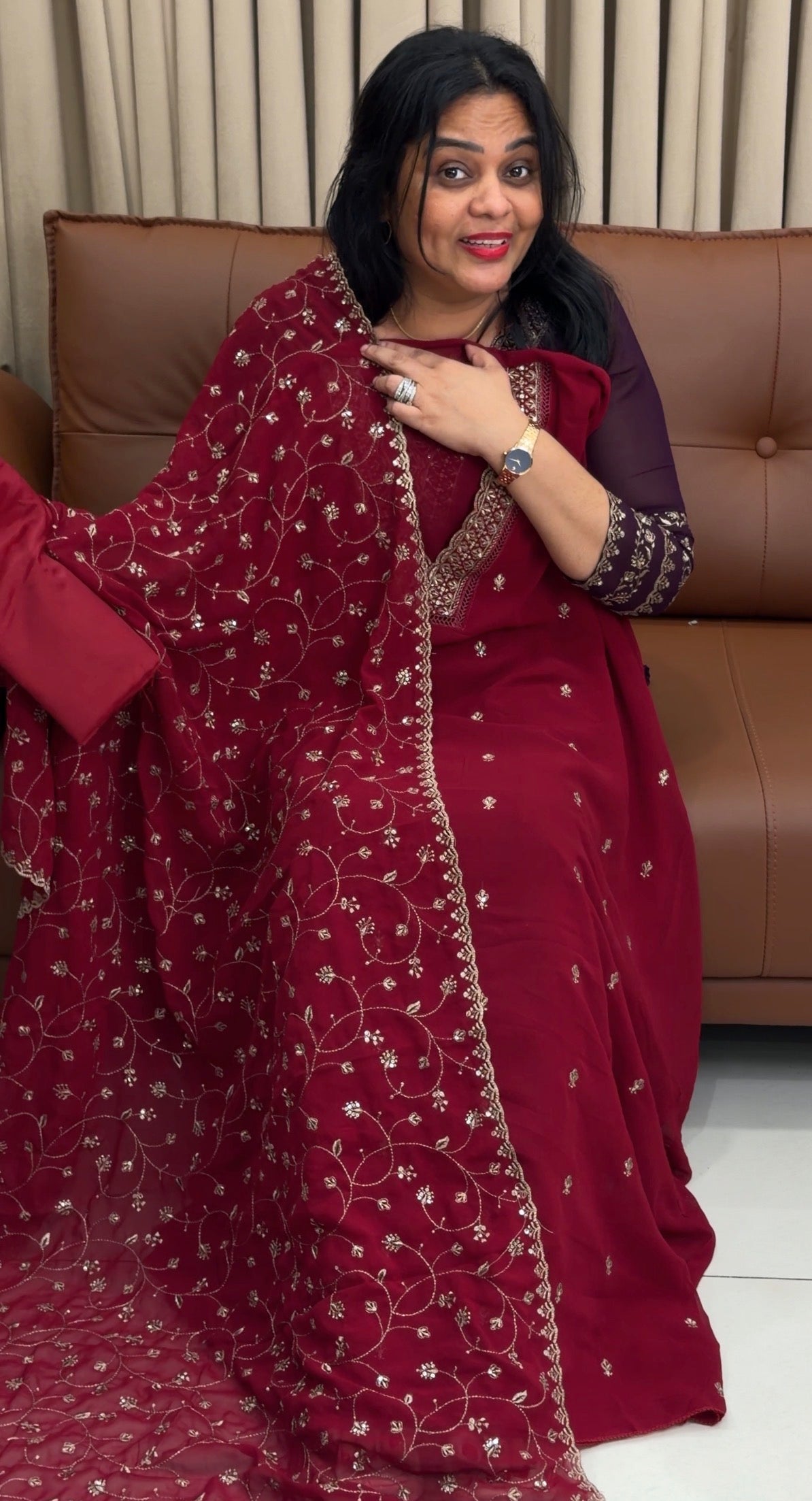 SEMI PARTYY WEAR UNSTITCHED SALWAR SUITS - IHA 34594