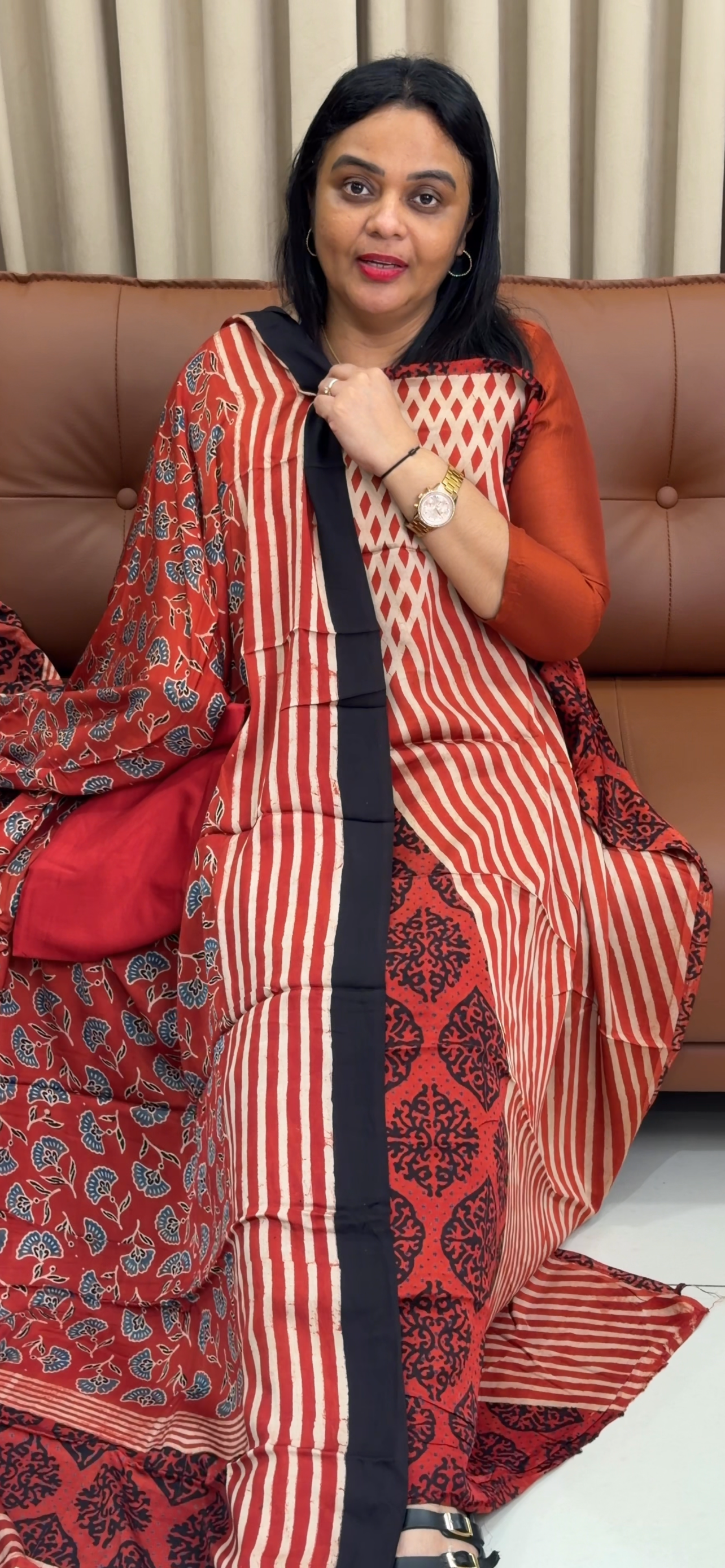MODAL SILK UNSTITCHED SALWAR SUITS - IHA 34326