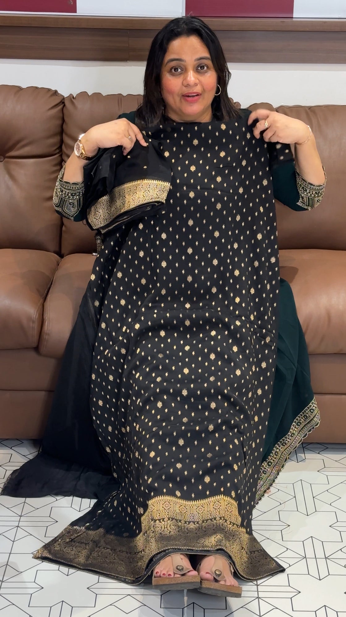 VISCOSE ORGANZA UNSTITCHED SALWAR SUITS - IHA 27388