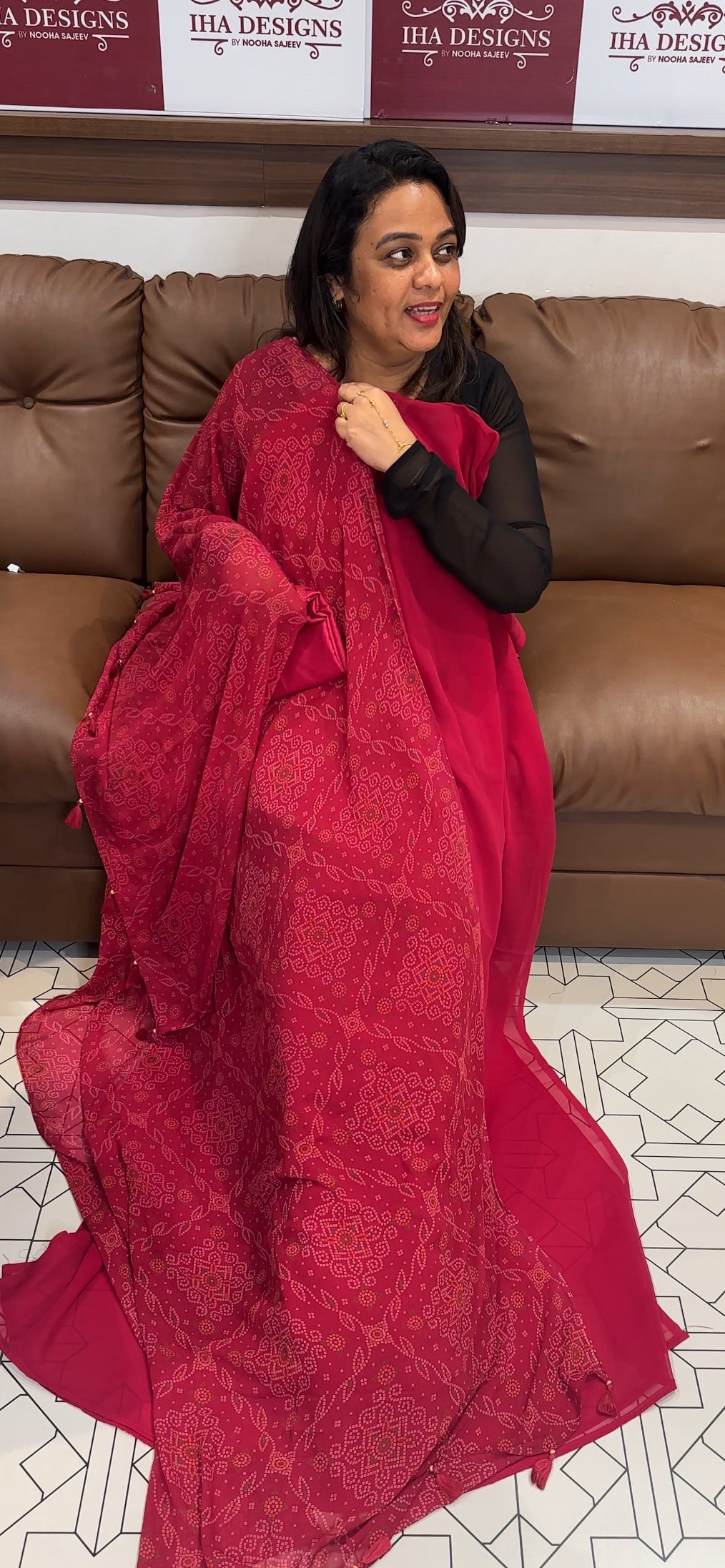 FAUX GEORGETTE UNSTITCHED SALSWAR SUITS - IHA 24697