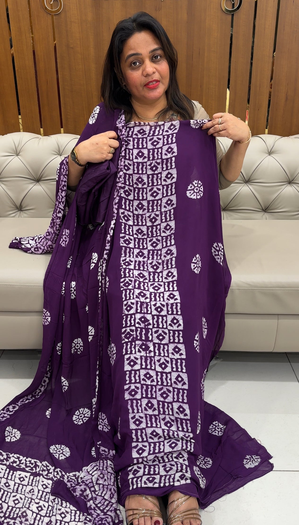 VISCOSE GEEORGETTE UNSTITCHED SALWAR SUITS - IHA 25805