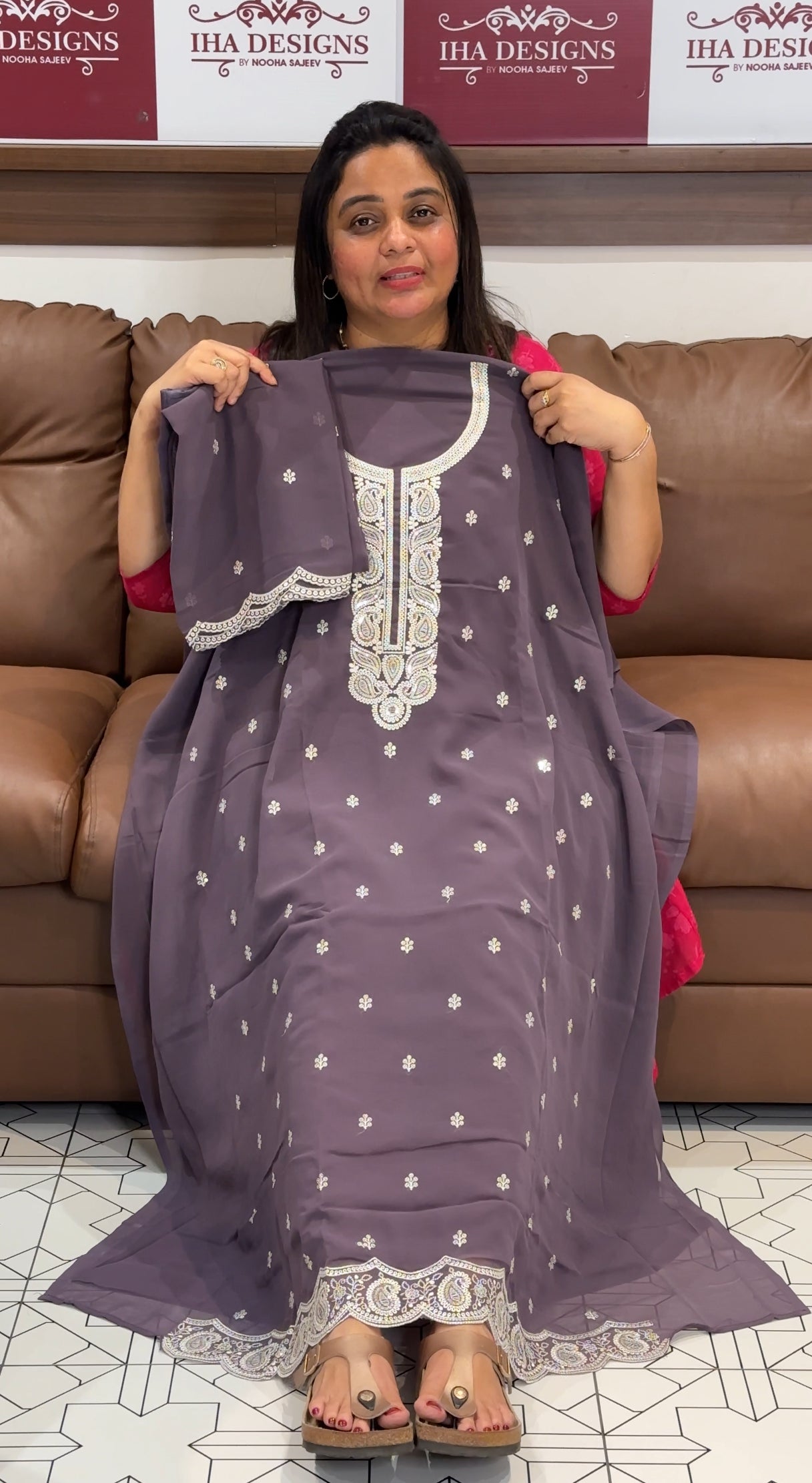 FAUX GEORGETTE UNSTITCHED SALWAR SUITS - IHA 27236