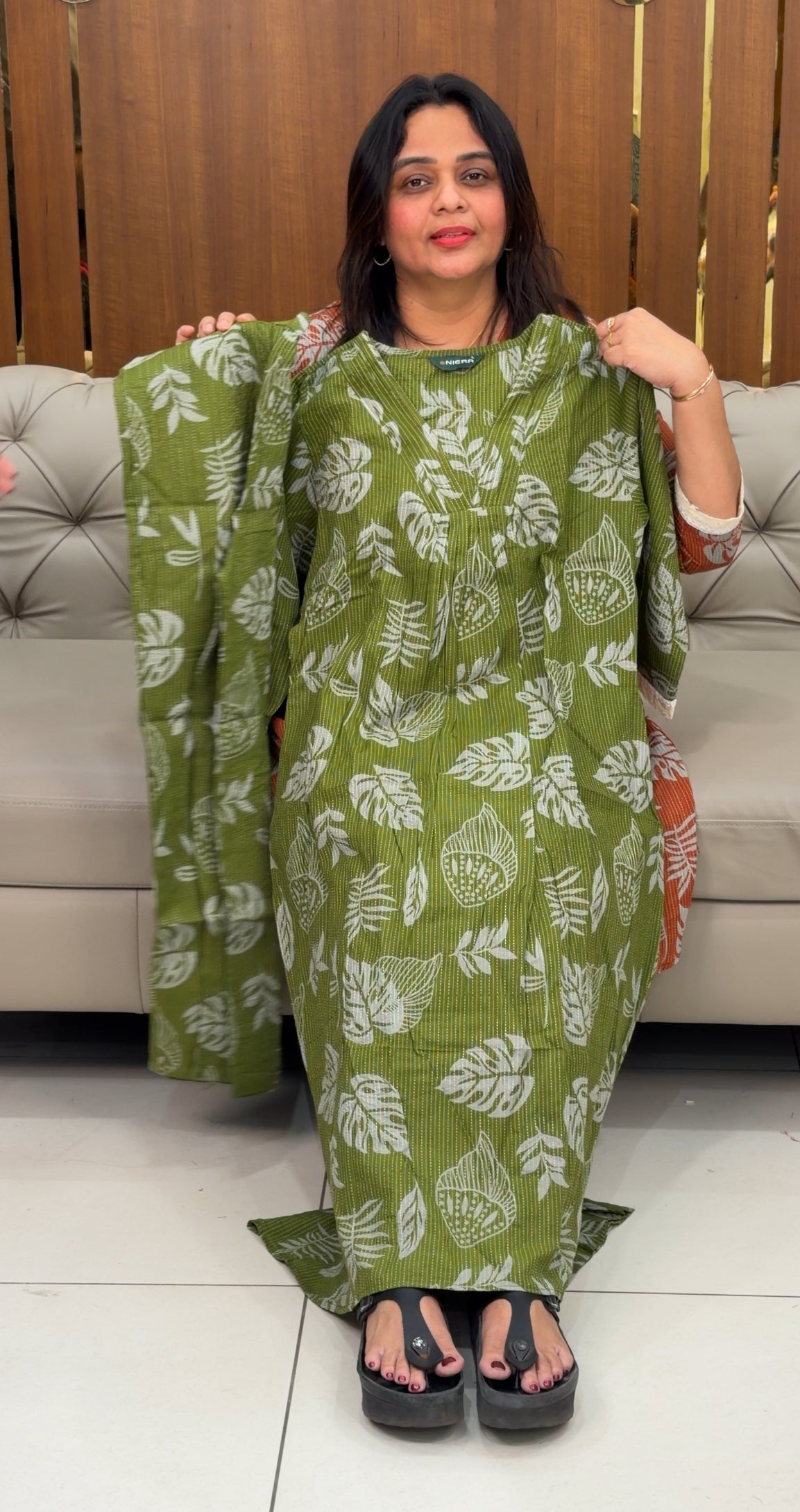 PRINTED COTTON ALINE TOP AND BOTTOM - 28927