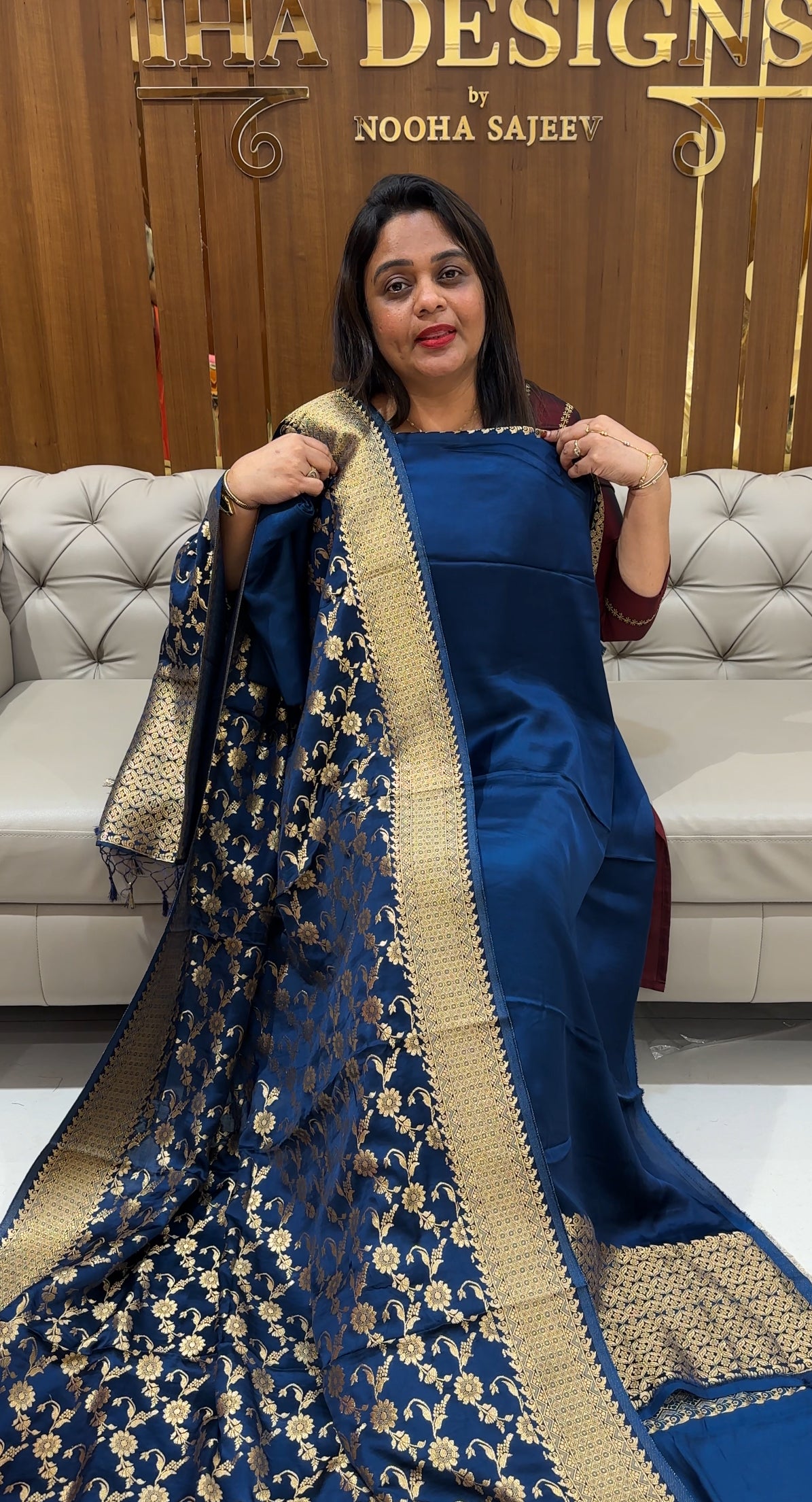 BANARASI UNSTITCHED SALWAR SUITS- IHA 24614