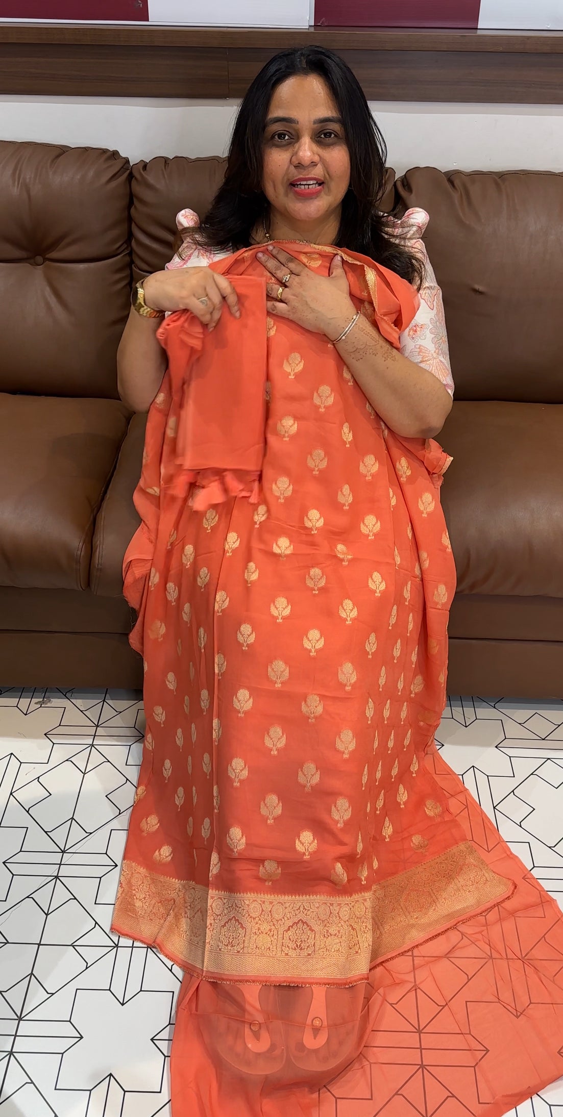 SEMI BANARASI UNSTITCHED SALWAR SUITS - IHA 27681