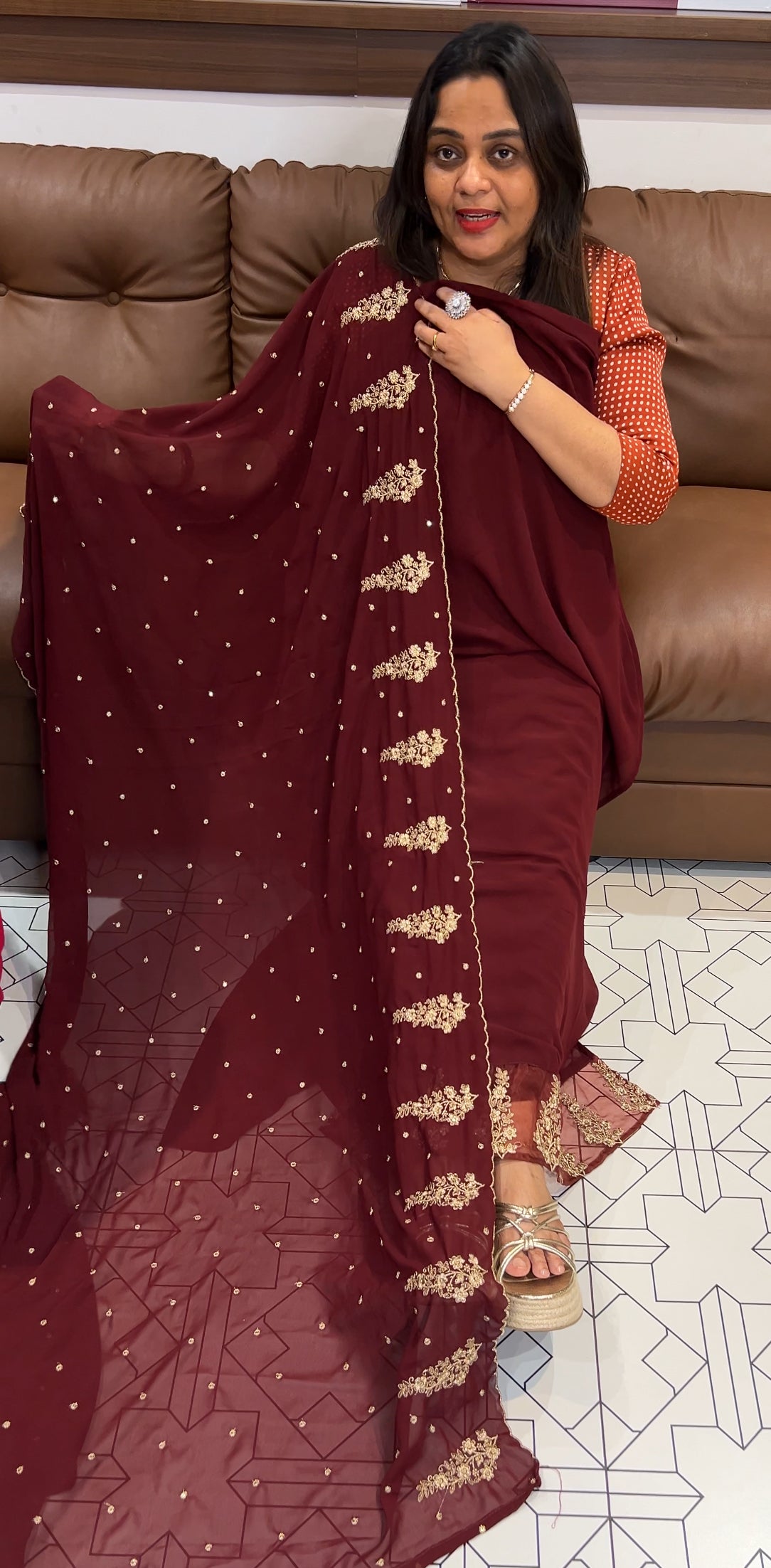 PARTY WEAR UNSTITCHED SALWAR SUITS - IHA 24519