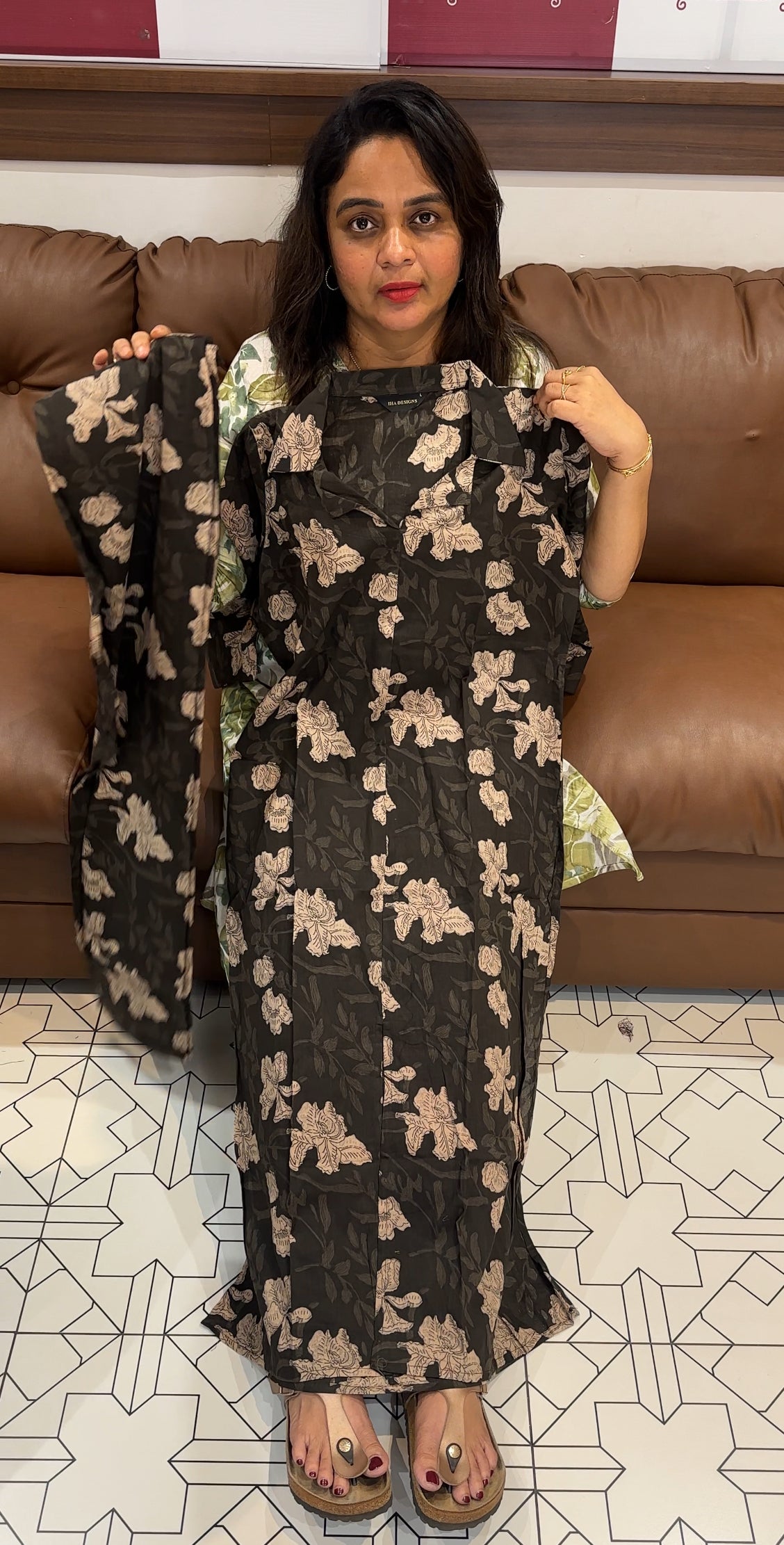 PRINTED COTTON TOP AND BOTTOM - IHA 26310