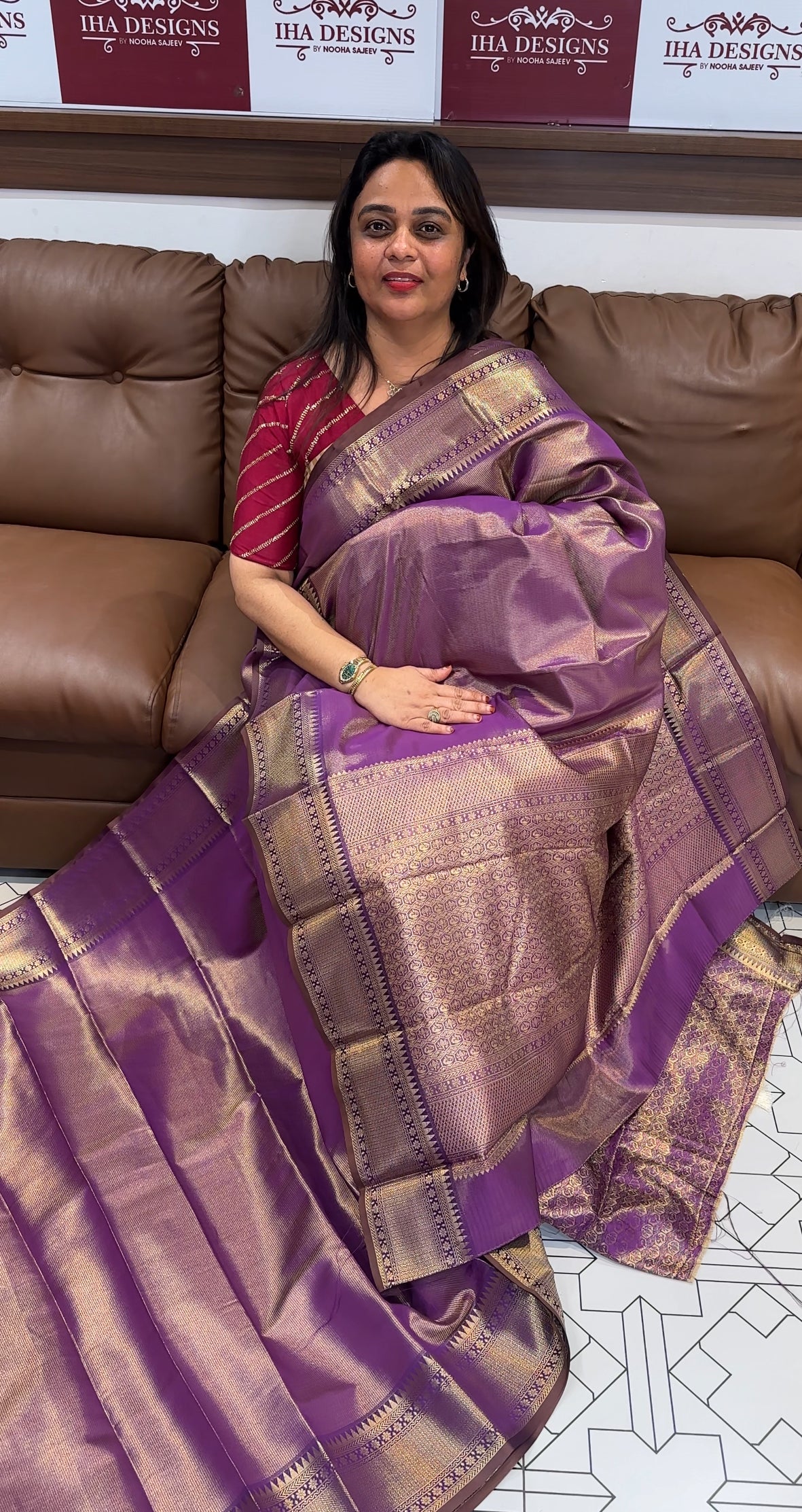 SEMI BROCADE SAREES - IHA 24662