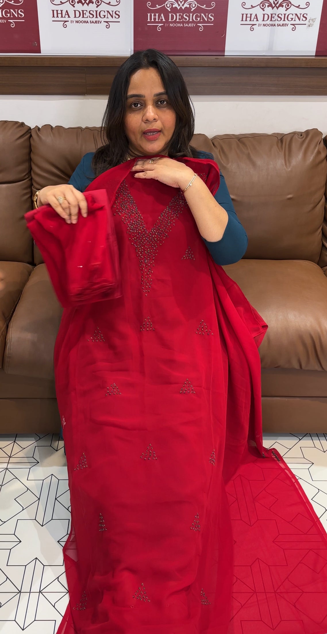 FAUX GEORGETTE UNSTITCHED SALWAR SUITS - IHA 27202