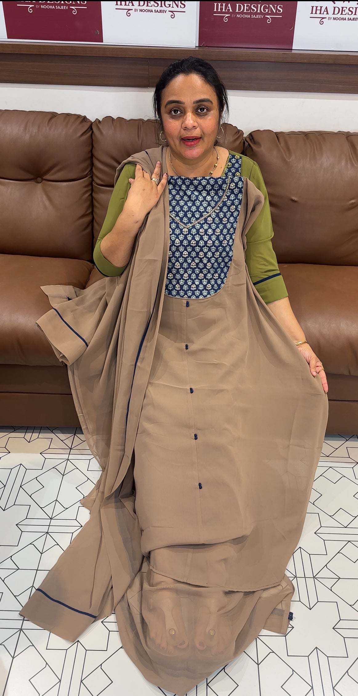 IHA'S IN-HOUSE GEORGETTE UNSTITCHED SALWAR SUITS - IHA 26301
