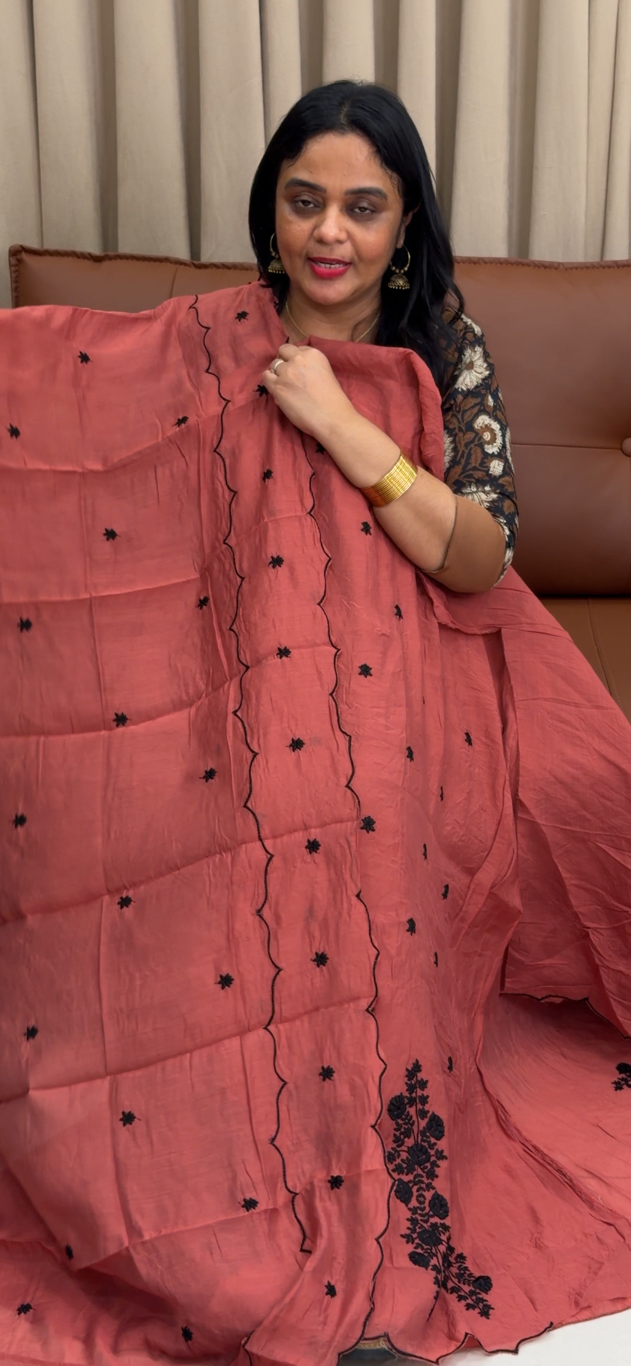 MUL CHANDERI UNSTITCHED SALWAR SUITS - IHA 34134