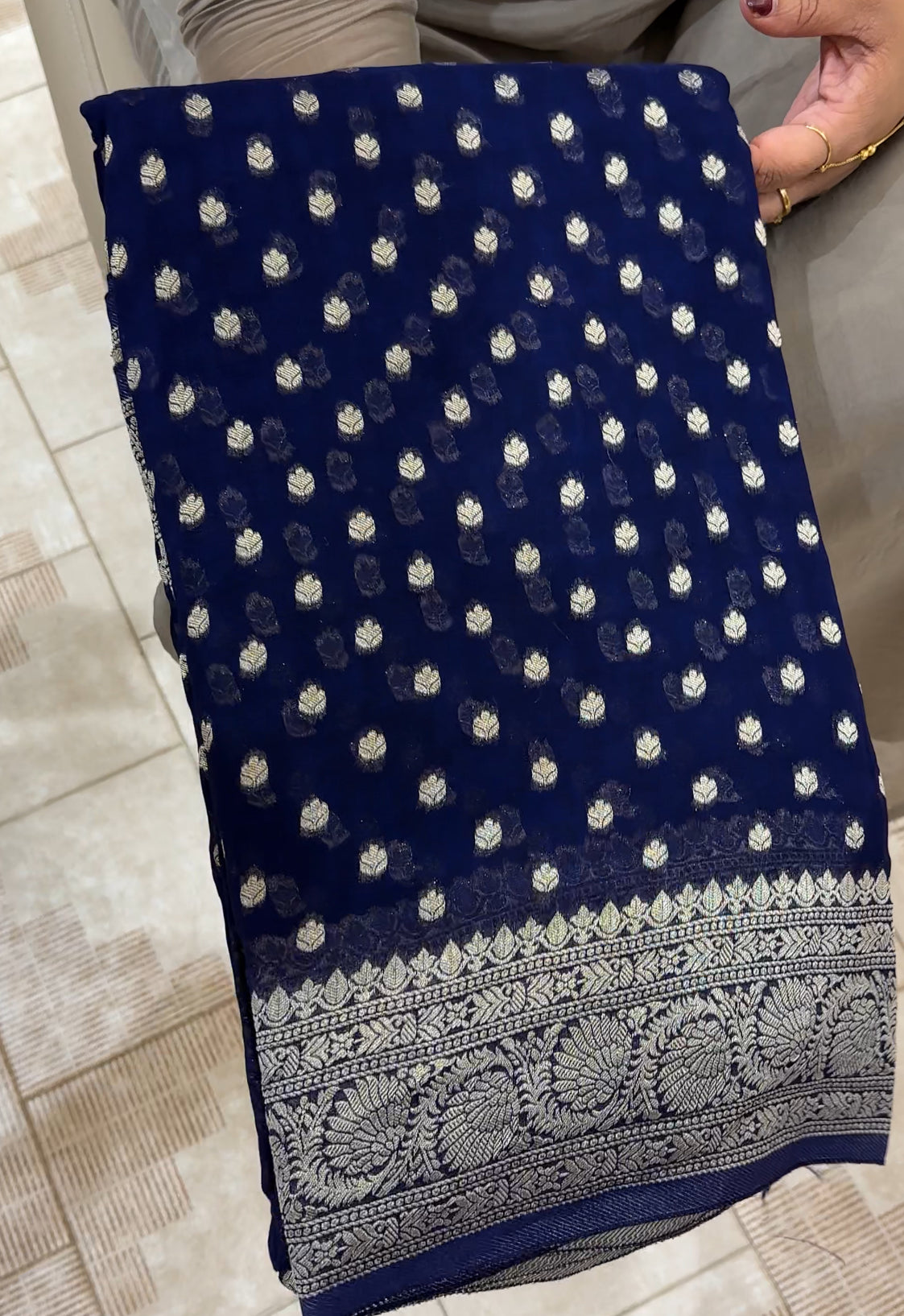ORGANZA BANARASI SAREES - IHA 25849