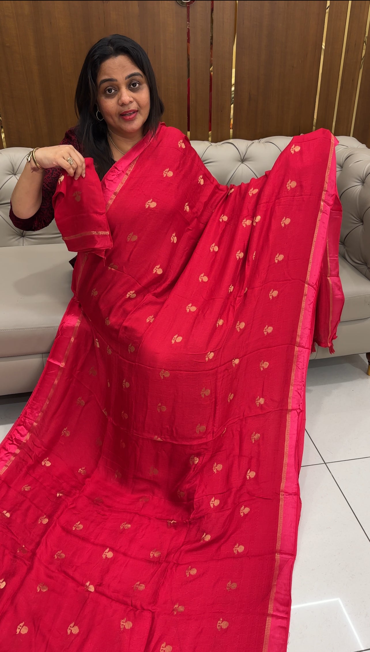 SEMI BANARASI SAREES - IHA  27733