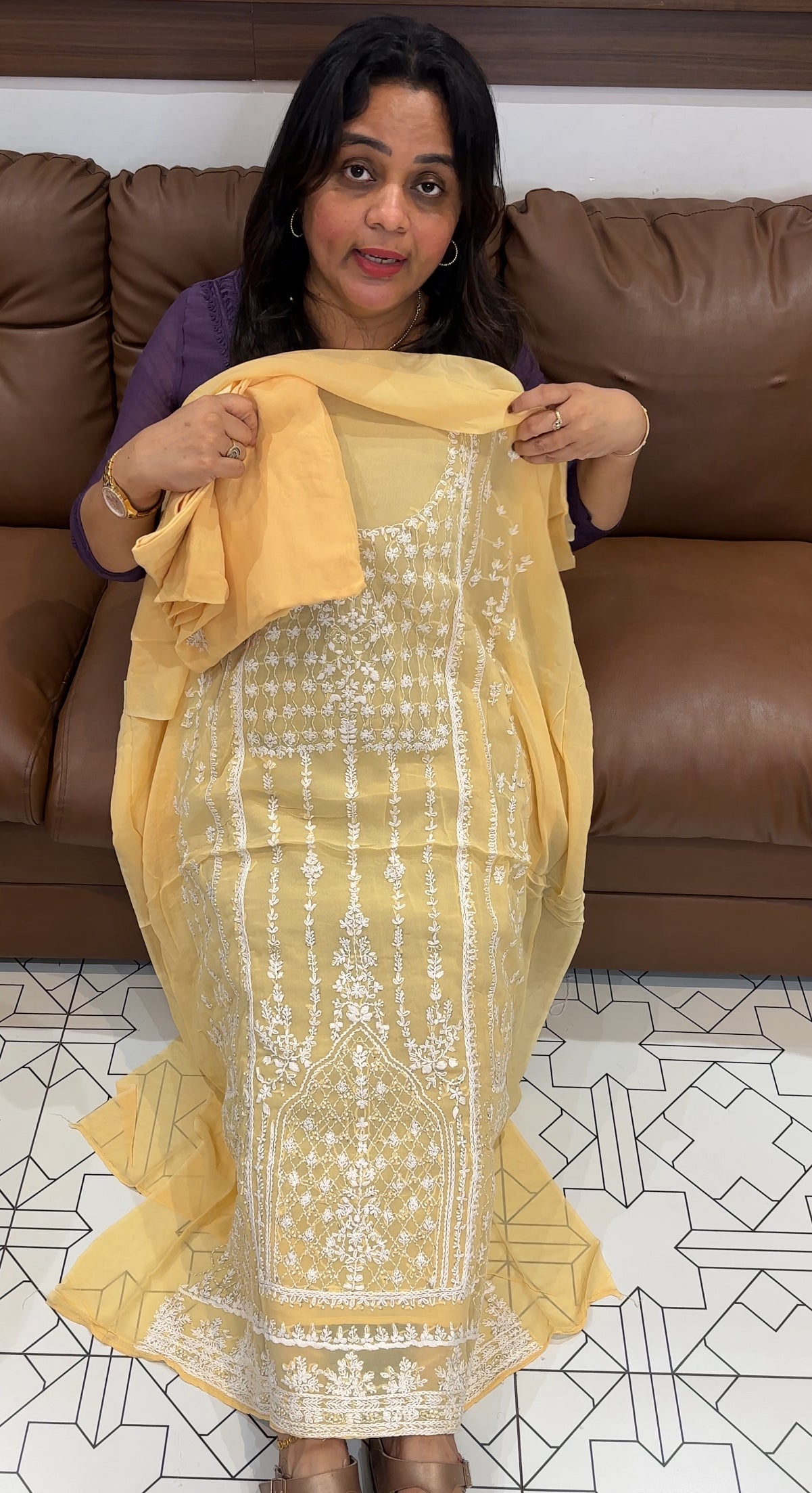 VISCOSE GEORGETTE UNSTITCHED SALWAR SUITS - IHA 27156