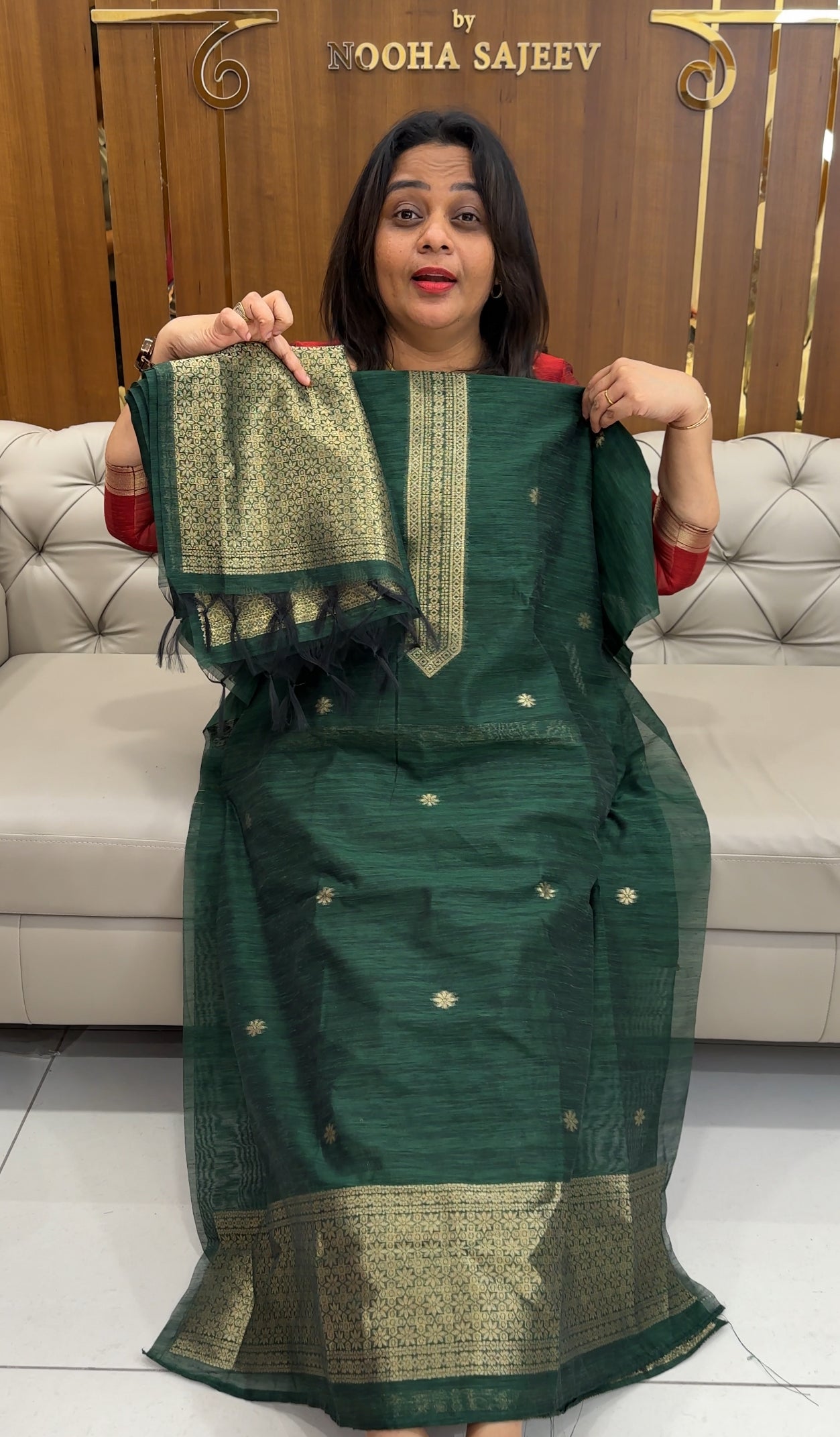 SEMI BANARASI UNSTITCHED SALWAR SUITS - IHA 25663