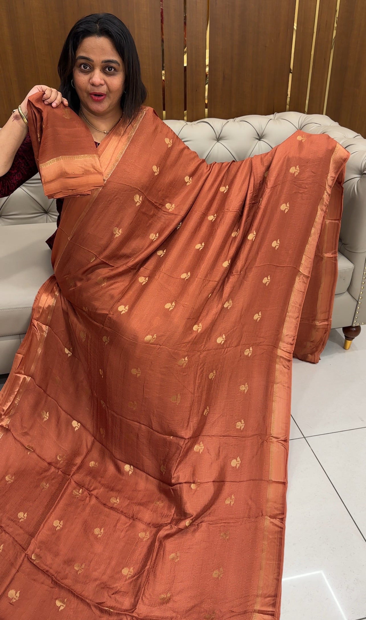 SEMI BANARASI SAREES - IHA  27733