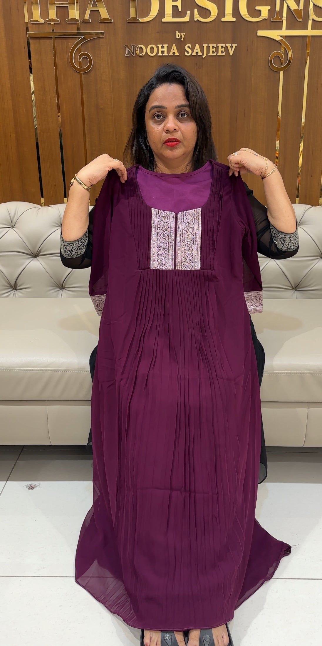 IHA'S IN-HOUSE GEORGETTE ALINE TOPS - IHA 24944