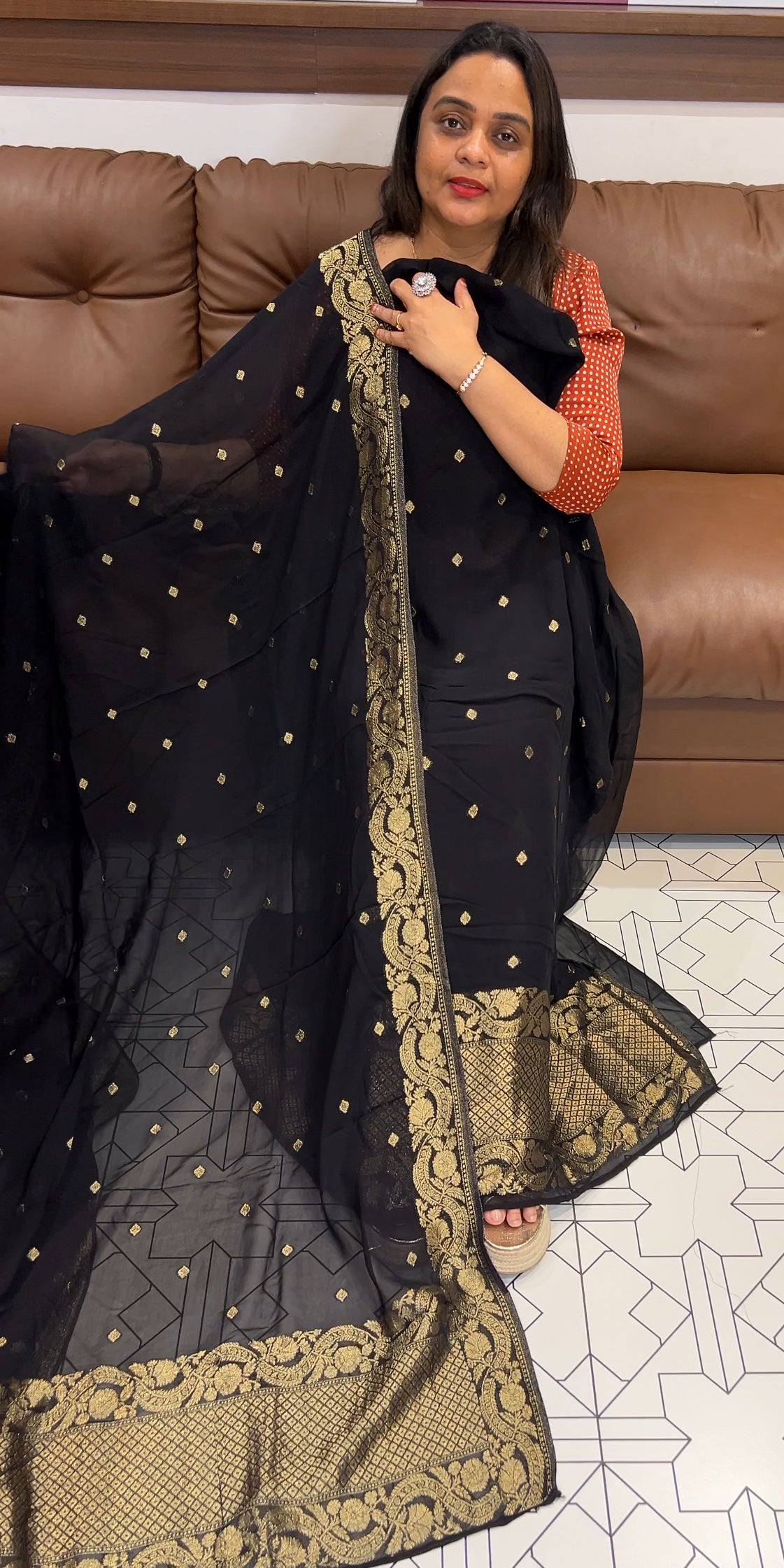 GEORGETTE UNSTITCHED SALWAR SUITS - IHA 22807