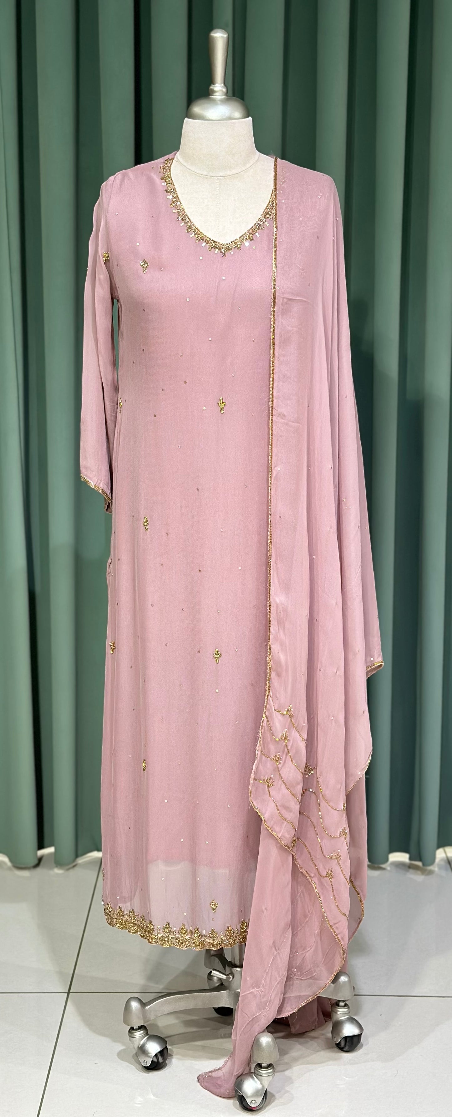 PARTY WEAR TOP, BOTTOM AND DUPATTA - IHA 27363