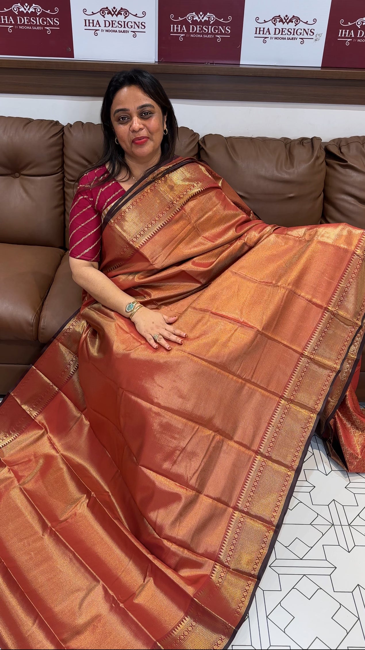 SEMI BROCADE SAREES - IHA 24662
