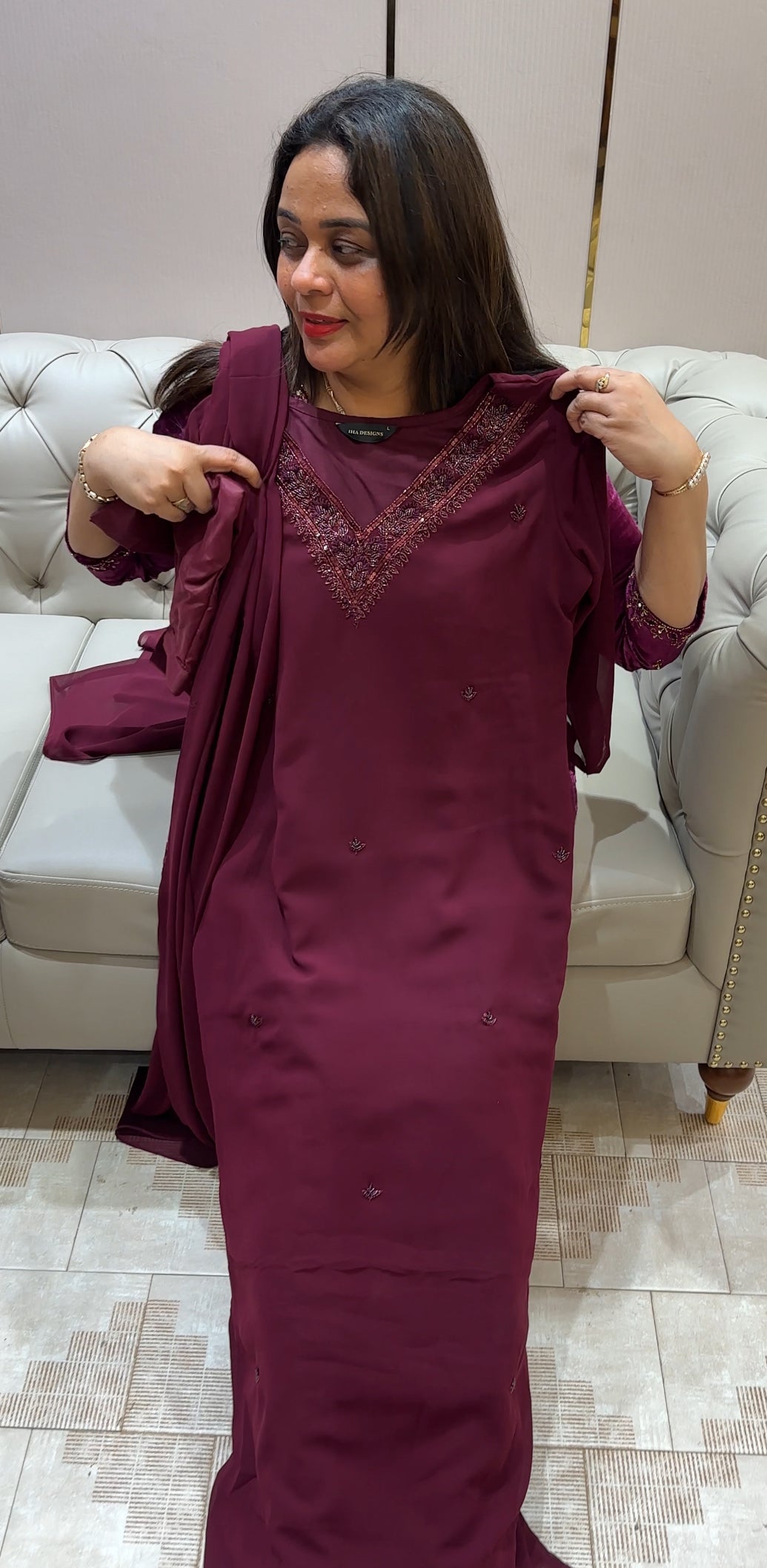 IHA'S IN-HOUSE TOP, BOTTOM AND DUPATTA - IHA 21391