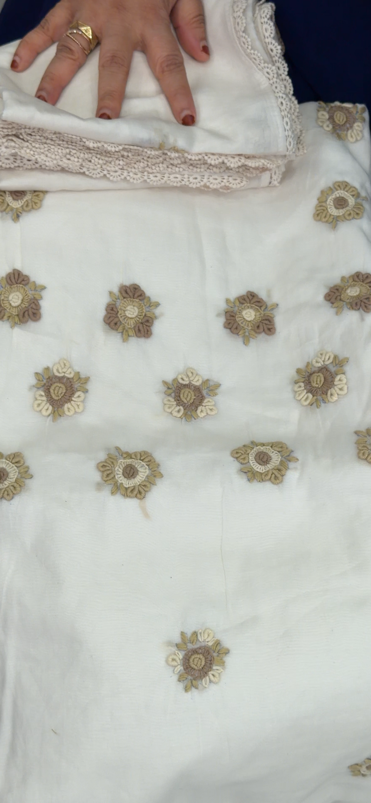 MUL CHANDERI UNSTITCHED SALWAR SUITS - IHA 31884