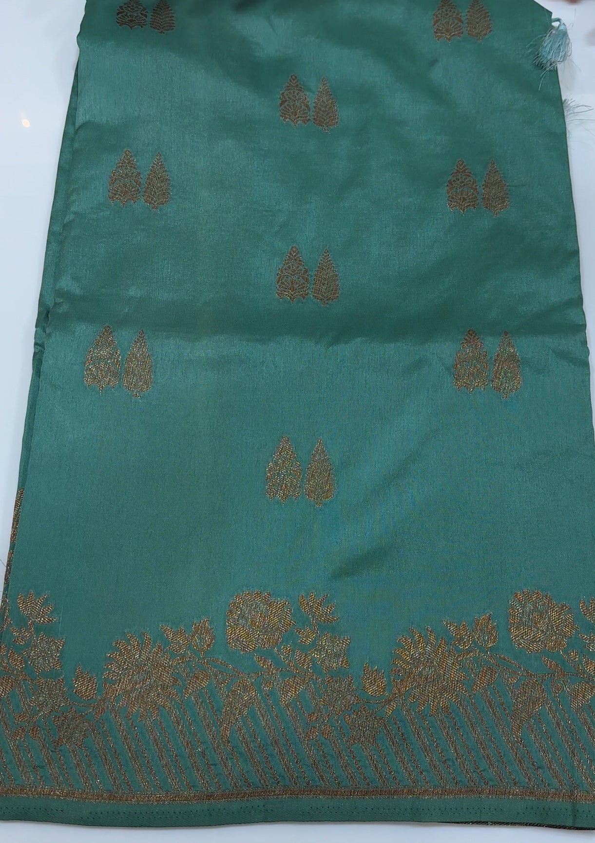 SEMI RAW MANGO SILK SAREES - IHA 21572