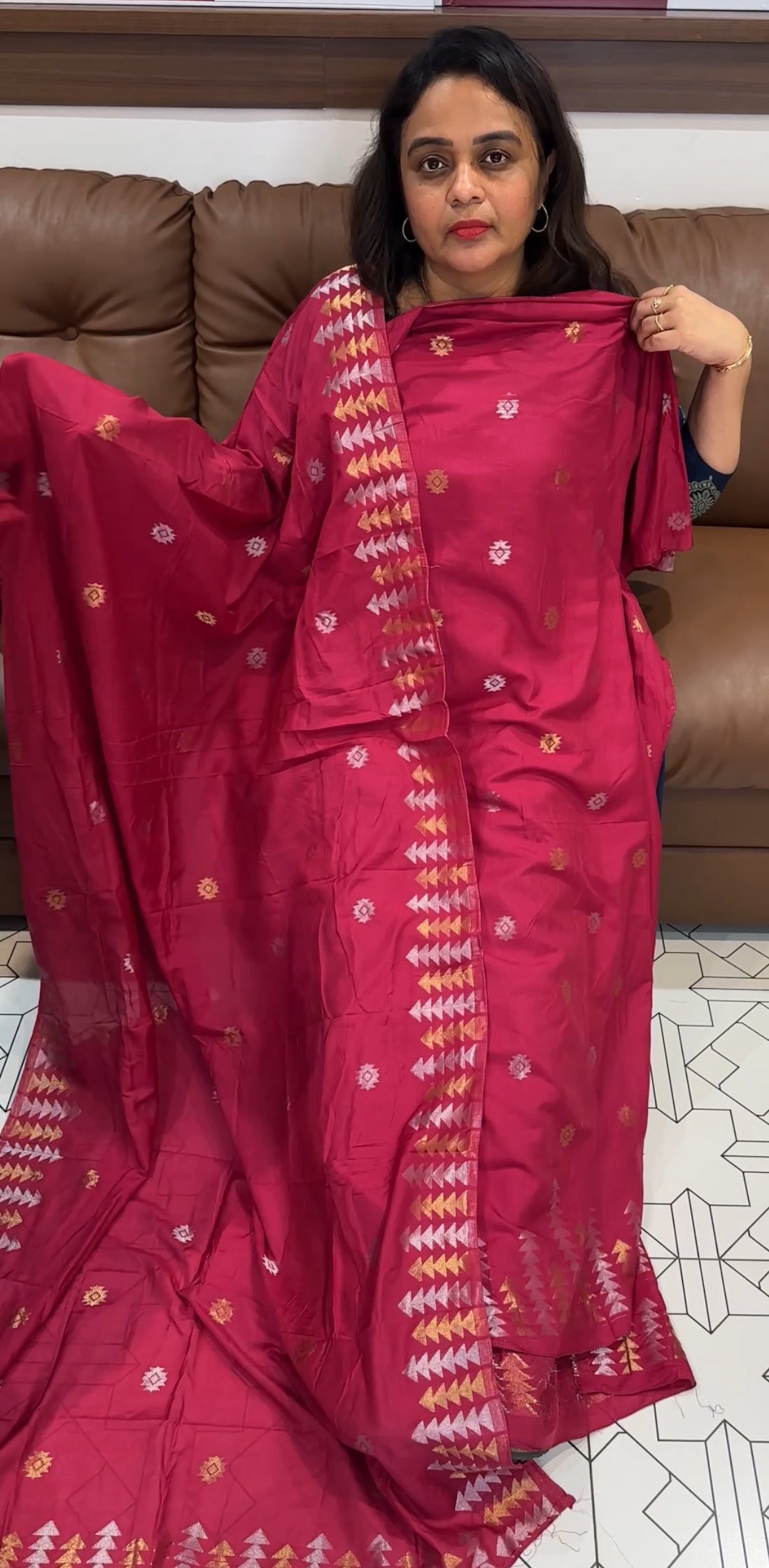 SEMI BANARASI UNSTITCHED SALWAR SUITS - IHA 26253