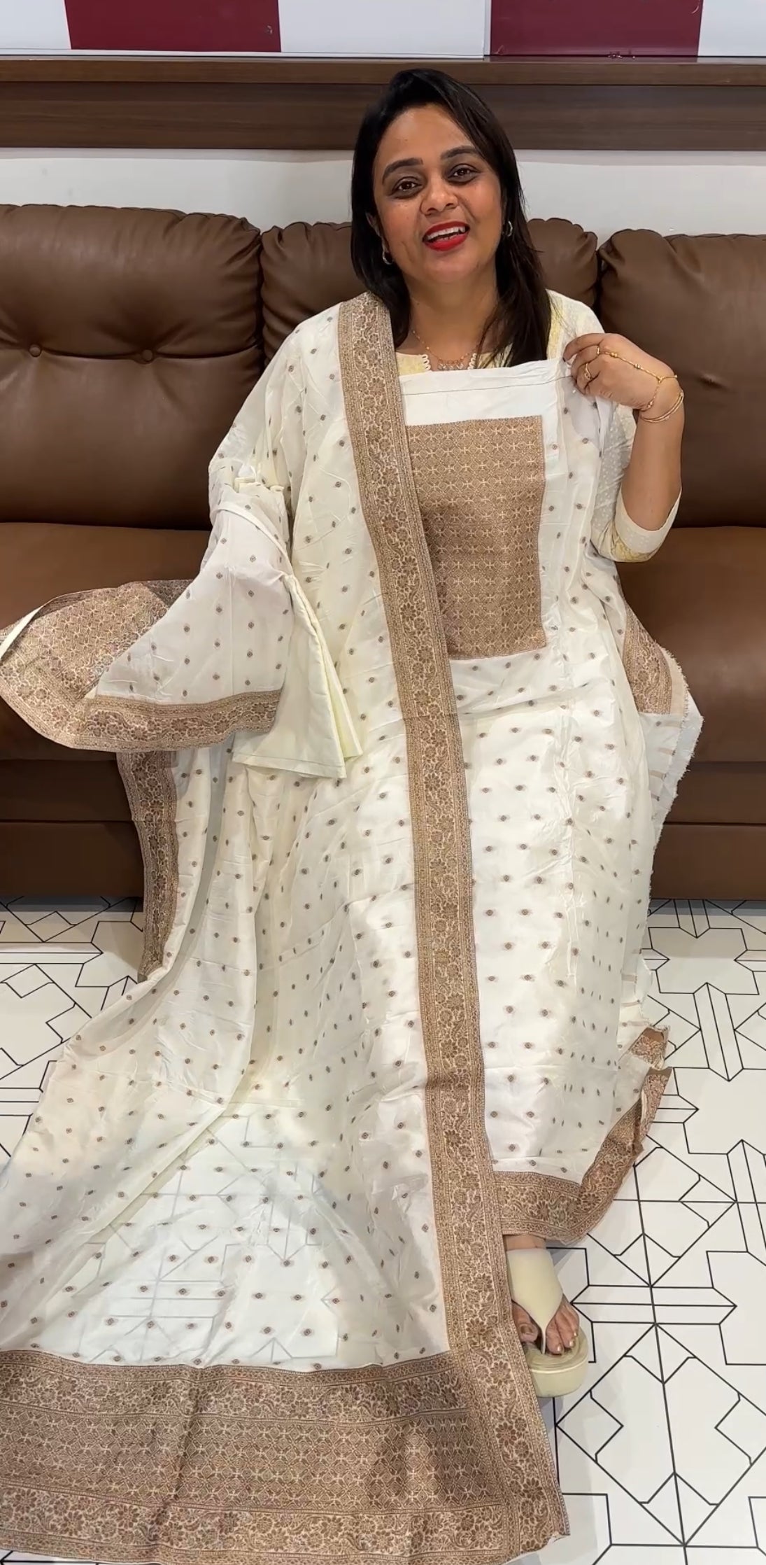 FORWARD SEMI BANARSI UNSTITCHED SALWAR SUITS - IHA 24696