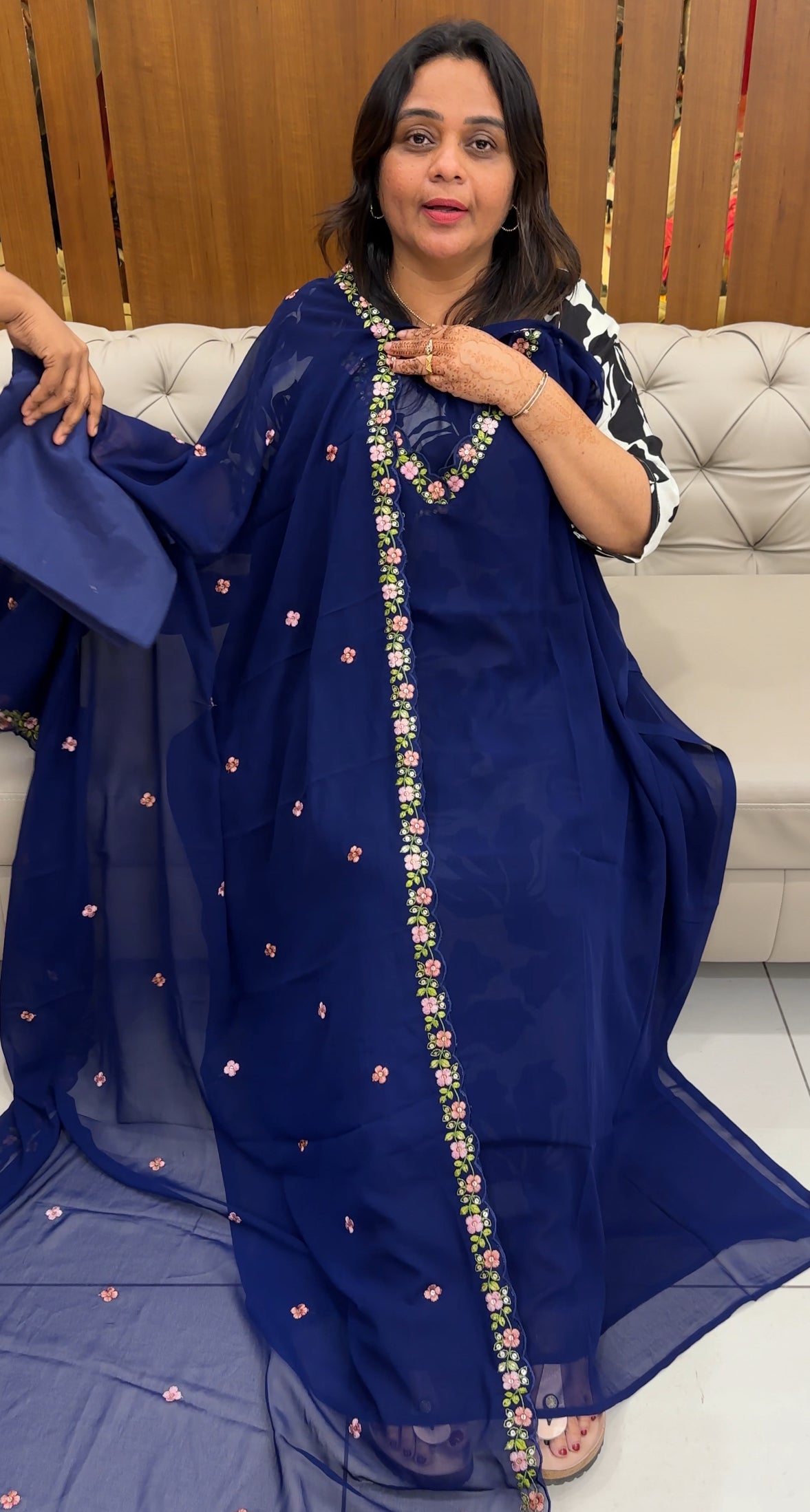 FAUX GEORGETTE UNSTITCHED SALWAR SUITS - IHA 27387