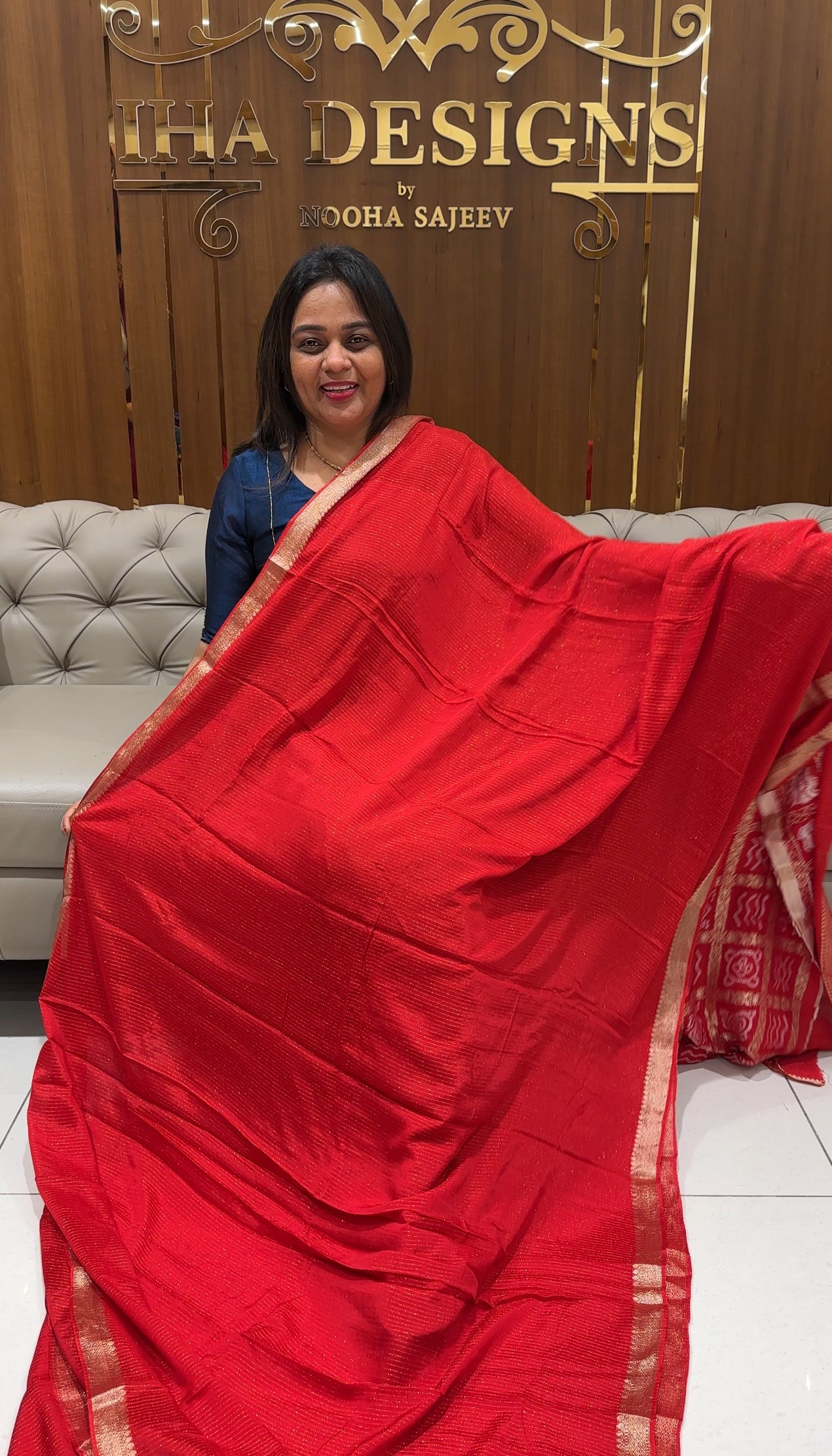 PLATINUM CHIFFON SAREES - IHA 24421