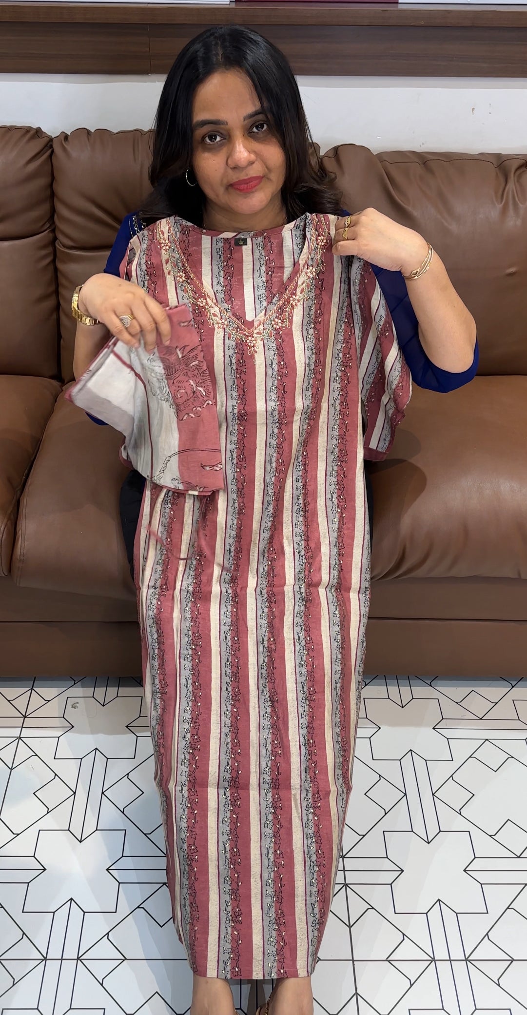 MUSLIN SILK TOP, BOTTOM AND DUPATTA - IHA 28128