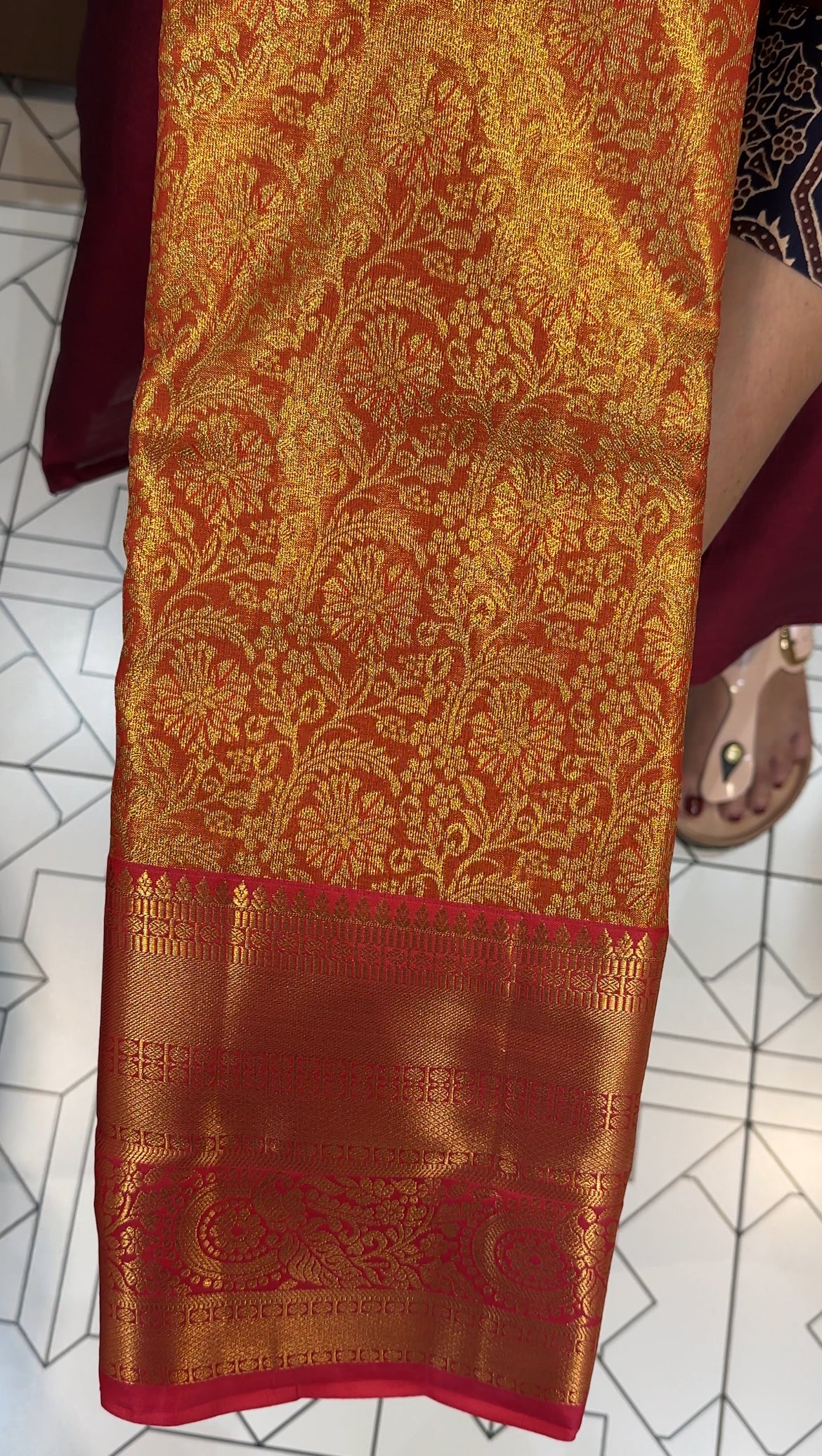 SEMI TISSUE KANCHIPURAM SAREES - IHA 27858