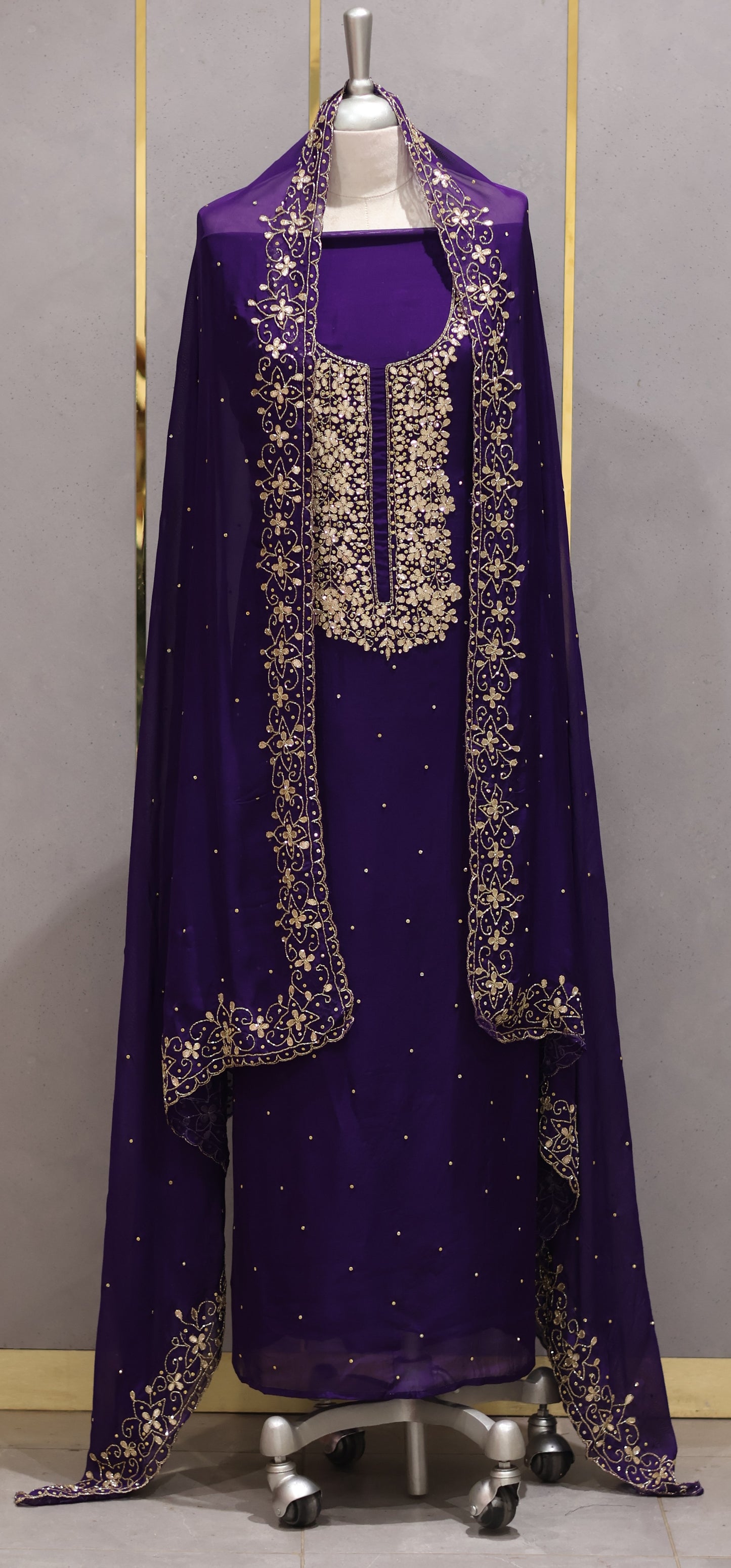 PARTY WEAR UNSTICHED SALWAR SUITS - IHA 26787