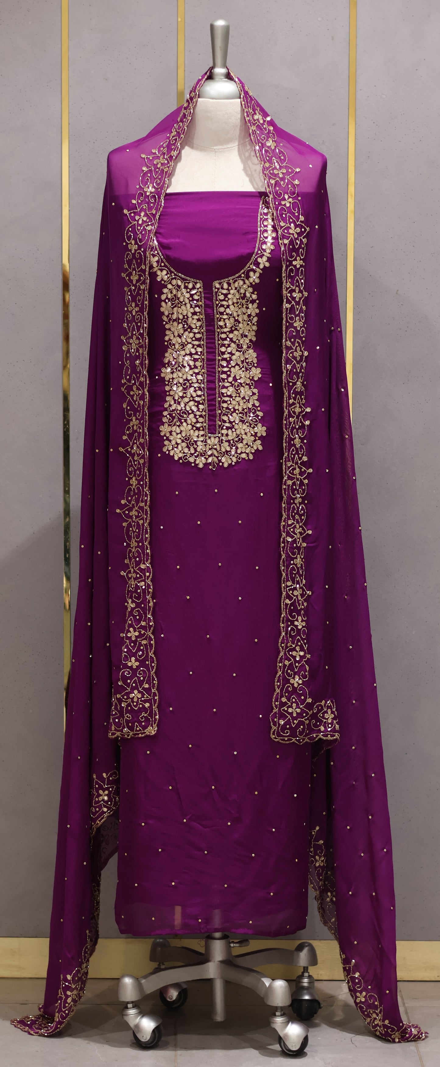 PARTY WEAR UNSTICHED SALWAR SUITS - IHA 26787
